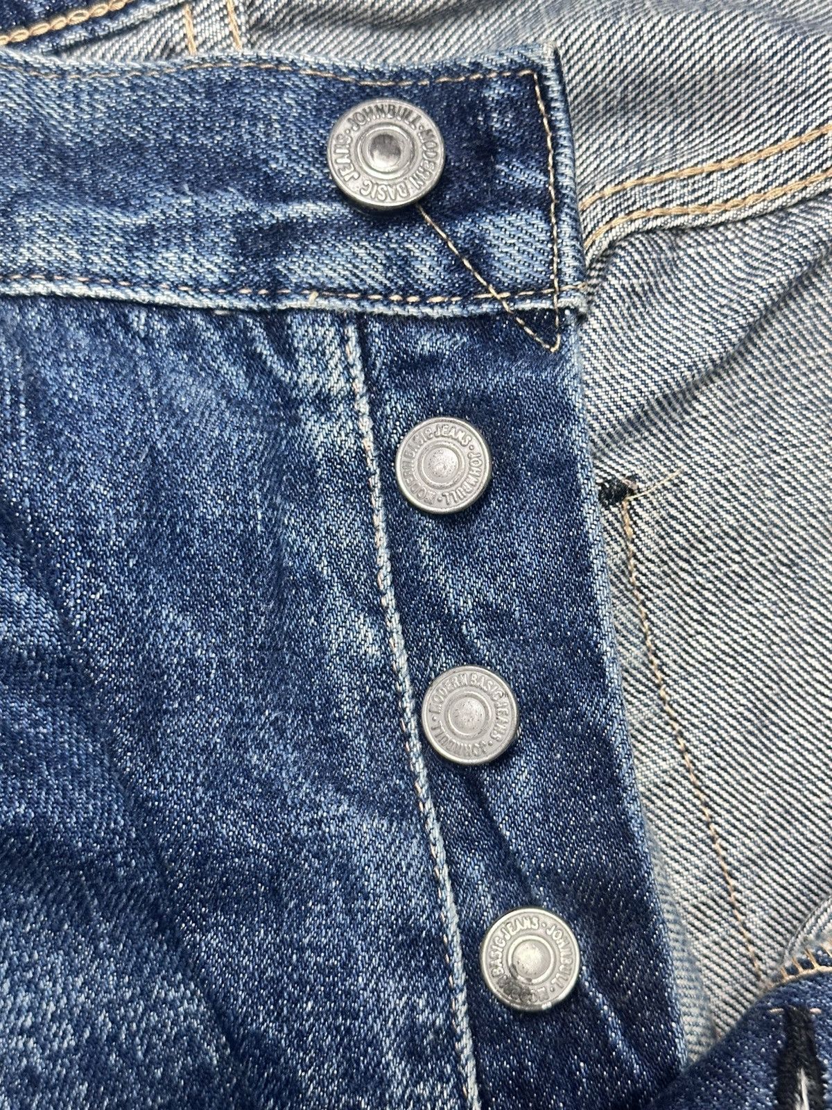Johnbull Johnbull Vintage Selvedge Distressed Ripped Jeans With Faded Size US 32 / EU 48 - 12 Thumbnail
