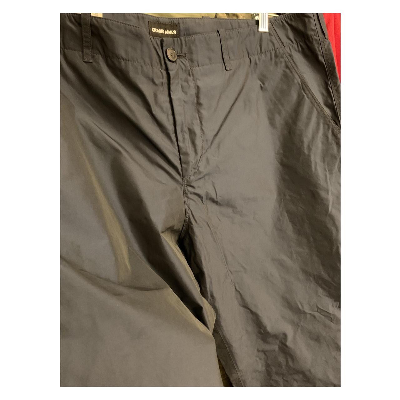 Giorgio Armani Iridescent Blue Taffeta Nylon Ski Pants-style Wide Trousers Size US 38 / EU 54 - 6 Thumbnail