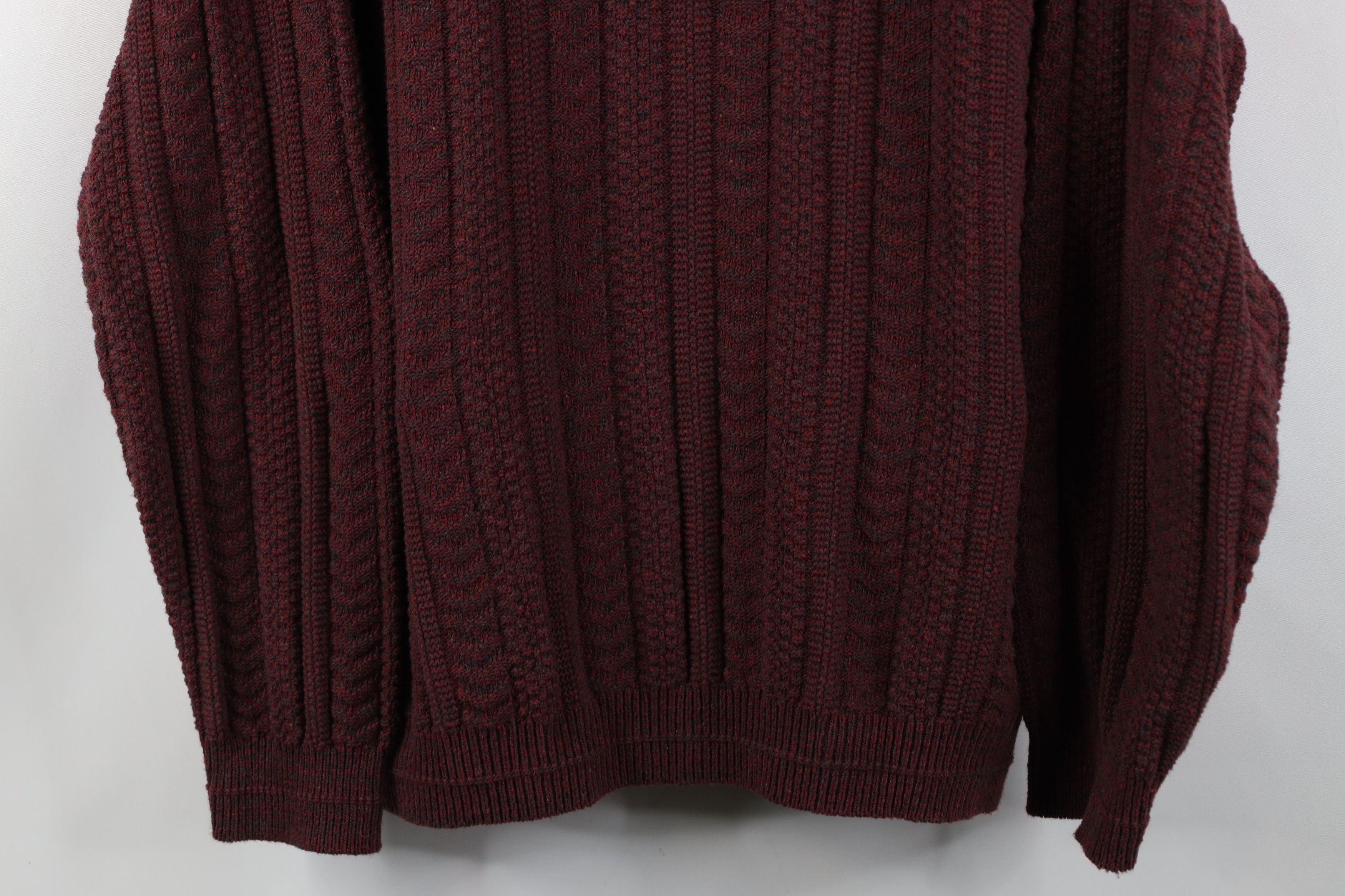 Vintage Vintage 90s Streetwear Chunky Knit Crewneck Sweater Red Size US XL / EU 56 / 4 - 3 Thumbnail