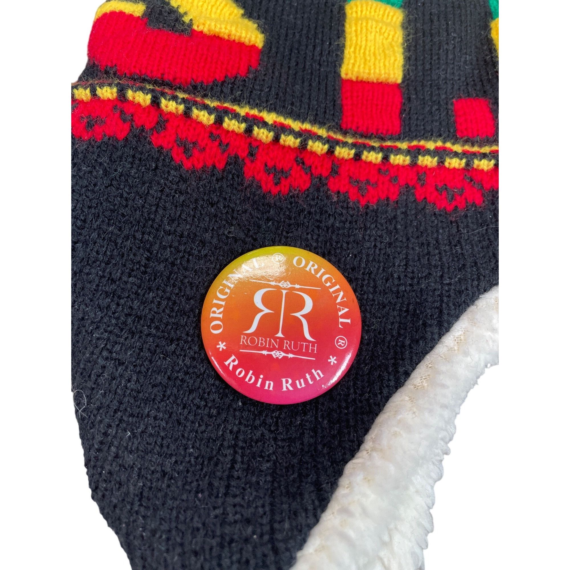 Robin Ruth Robin Ruth Knit beanie Earflap Hat With Pom Poms & Fleece Li Size ONE SIZE - 5 Thumbnail