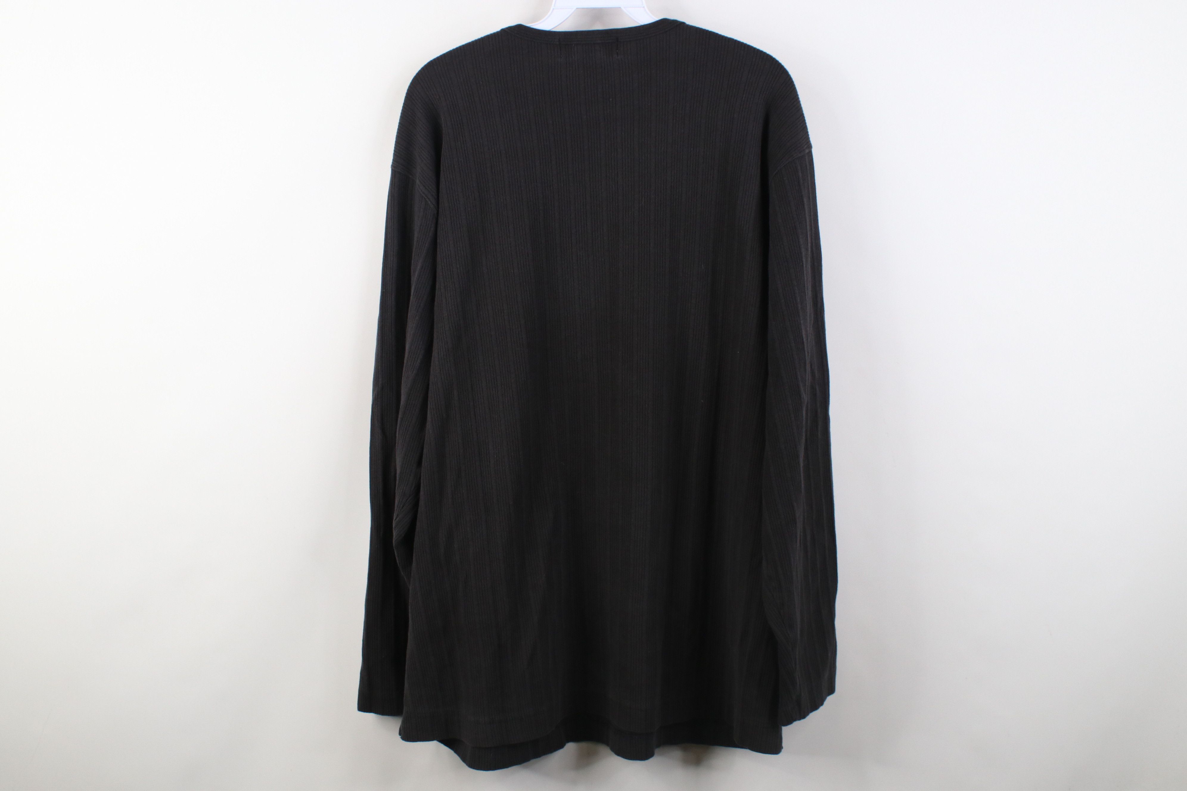 Vintage Vintage 90s Streetwear Ribbed Knit Long Sleeve T-Shirt Size US XL / EU 56 / 4 - 8 Thumbnail