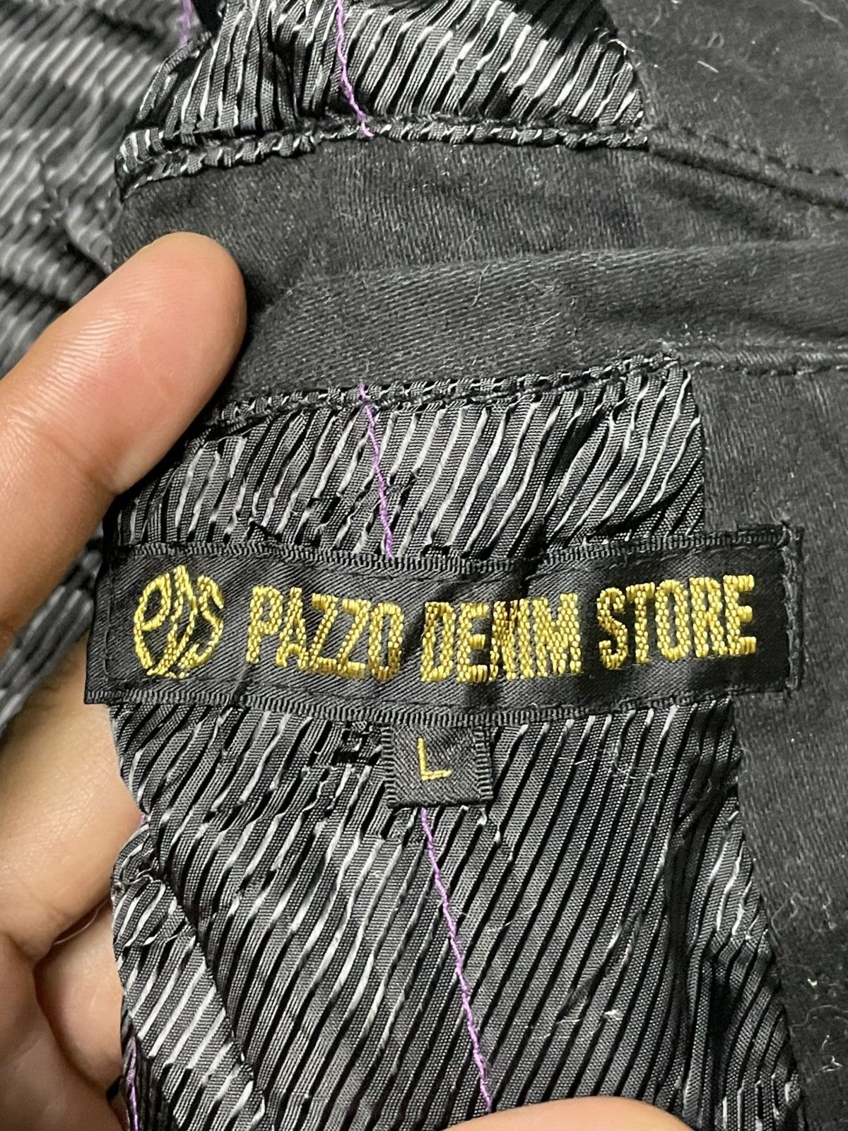 Japanese Brand × Vintage Pazzo Denim Store Brand Jeans Jacket (64) Size US L / EU 52-54 / 3 - 9 Thumbnail