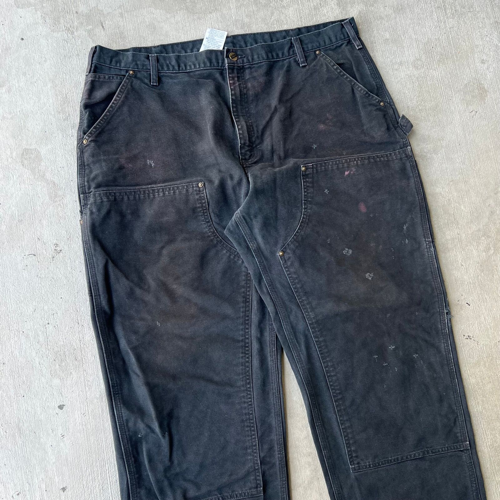 Carhartt × Vintage Carhartt black double knee work wear carpenter pants Size US 41 - 2 Thumbnail