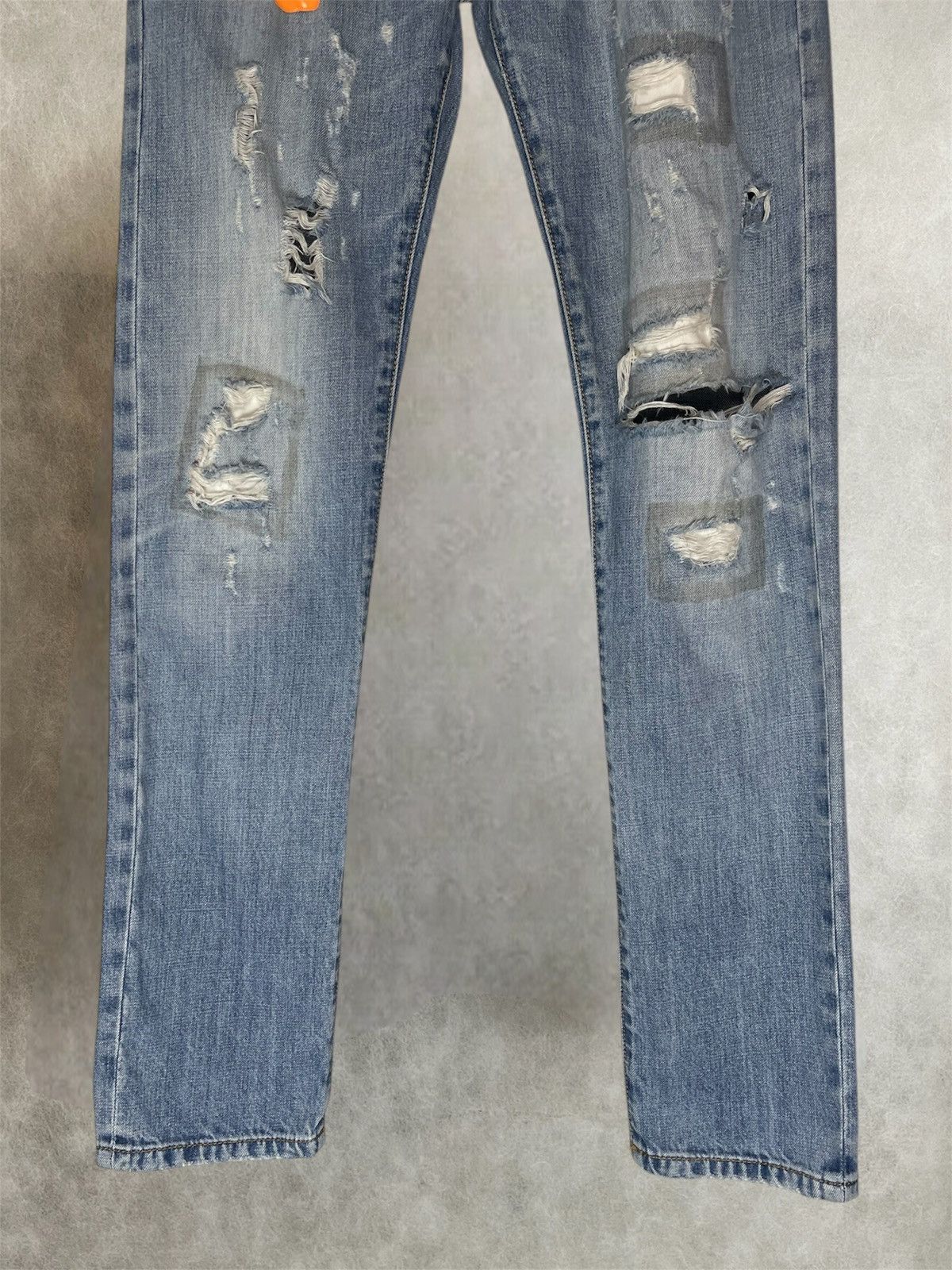 Dsquared2 FW2010 Dsquared2 floral distressed denim pants Size US 29 - 4 Thumbnail