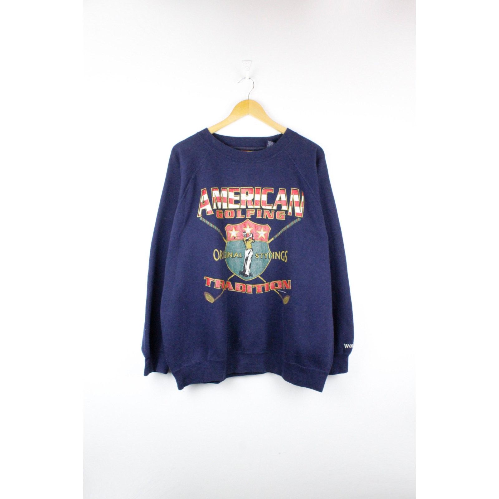 Vintage Vintage WOLF American Golfing Tradition Graphic Sweatshirt Size US L / EU 52-54 / 3 - 1 Thumbnail