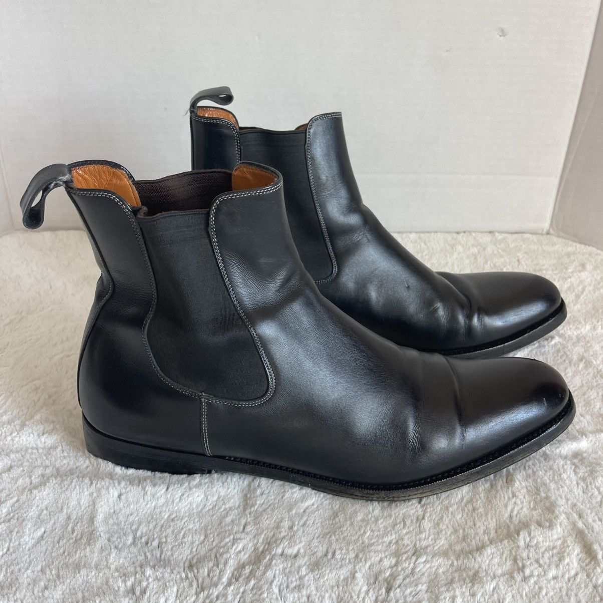 Santoni Santoni Black Leather Men's Detoxify Chelsea Boots size 9.5 Size US 9.5 / EU 42-43 - 1 Thumbnail