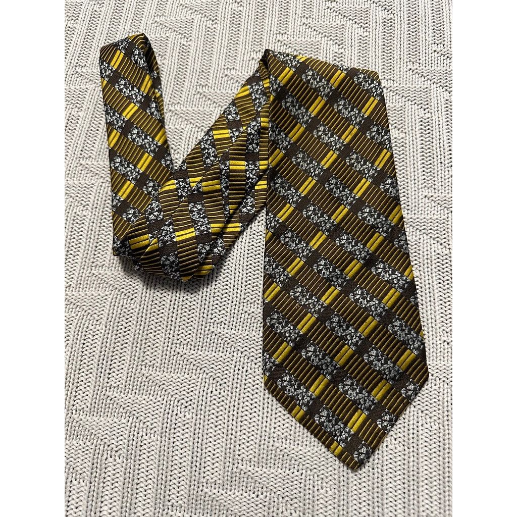 Vintage Vintage Dawson gold and brown striped tie Size ONE SIZE - 1 Thumbnail