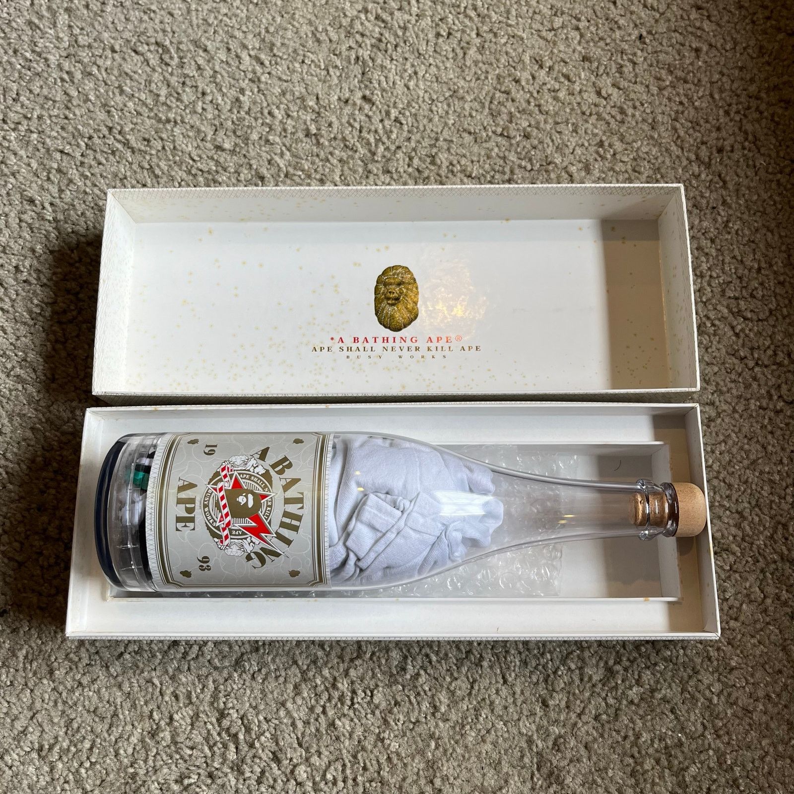 Bape × Nigo Authentic Bape 2000’s EXCLUSIVE Champagne Bottle Tee M Size US M / EU 48-50 / 2 - 2 Thumbnail
