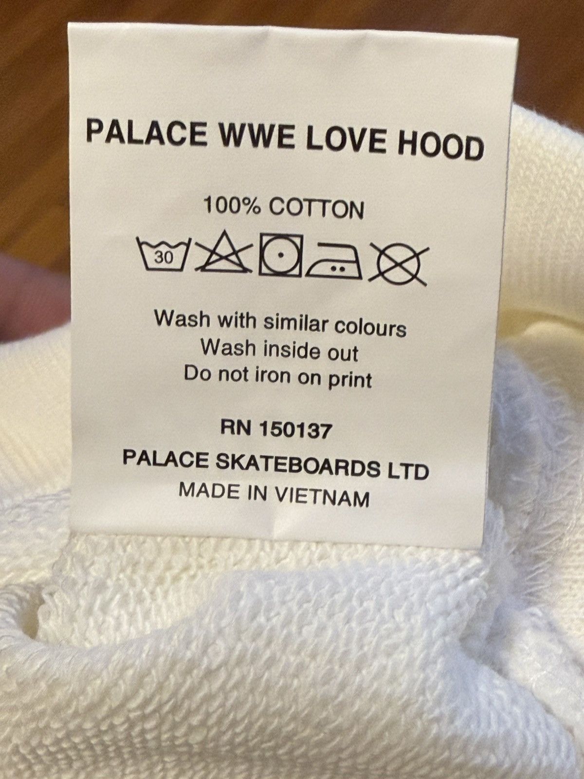 Palace Palace x WWE Love Hoodie White Size M Size US M / EU 48-50 / 2 - 14 Thumbnail