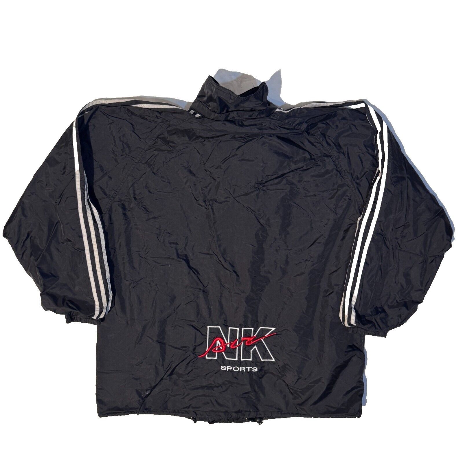 Nike Vintage 90s Nike Air "Nik Air" Parody Windbreaker Black Jack Size US L / EU 52-54 / 3 - 1 Thumbnail