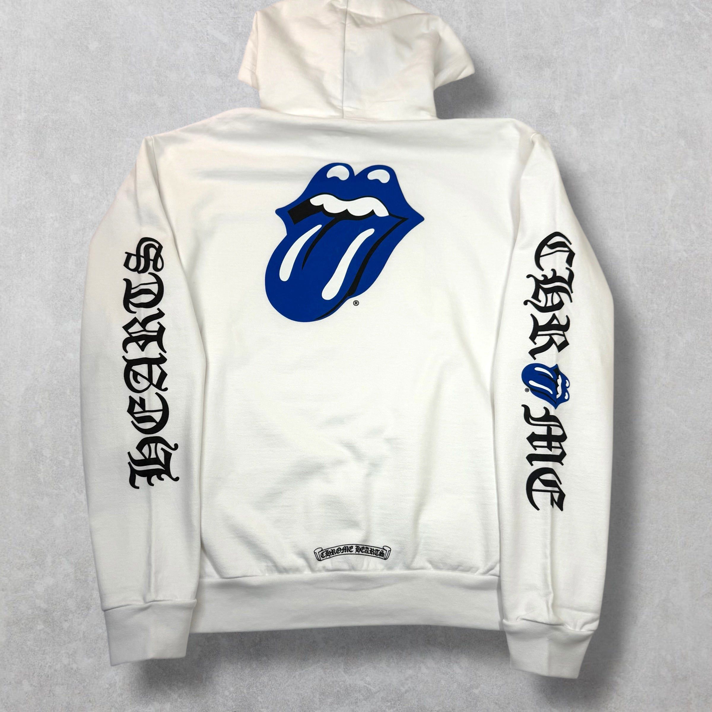 Chrome Hearts Chrome Hearts Rolling Stones Blue Lips White Hoodie M Size US M / EU 48-50 / 2 - 1 Thumbnail