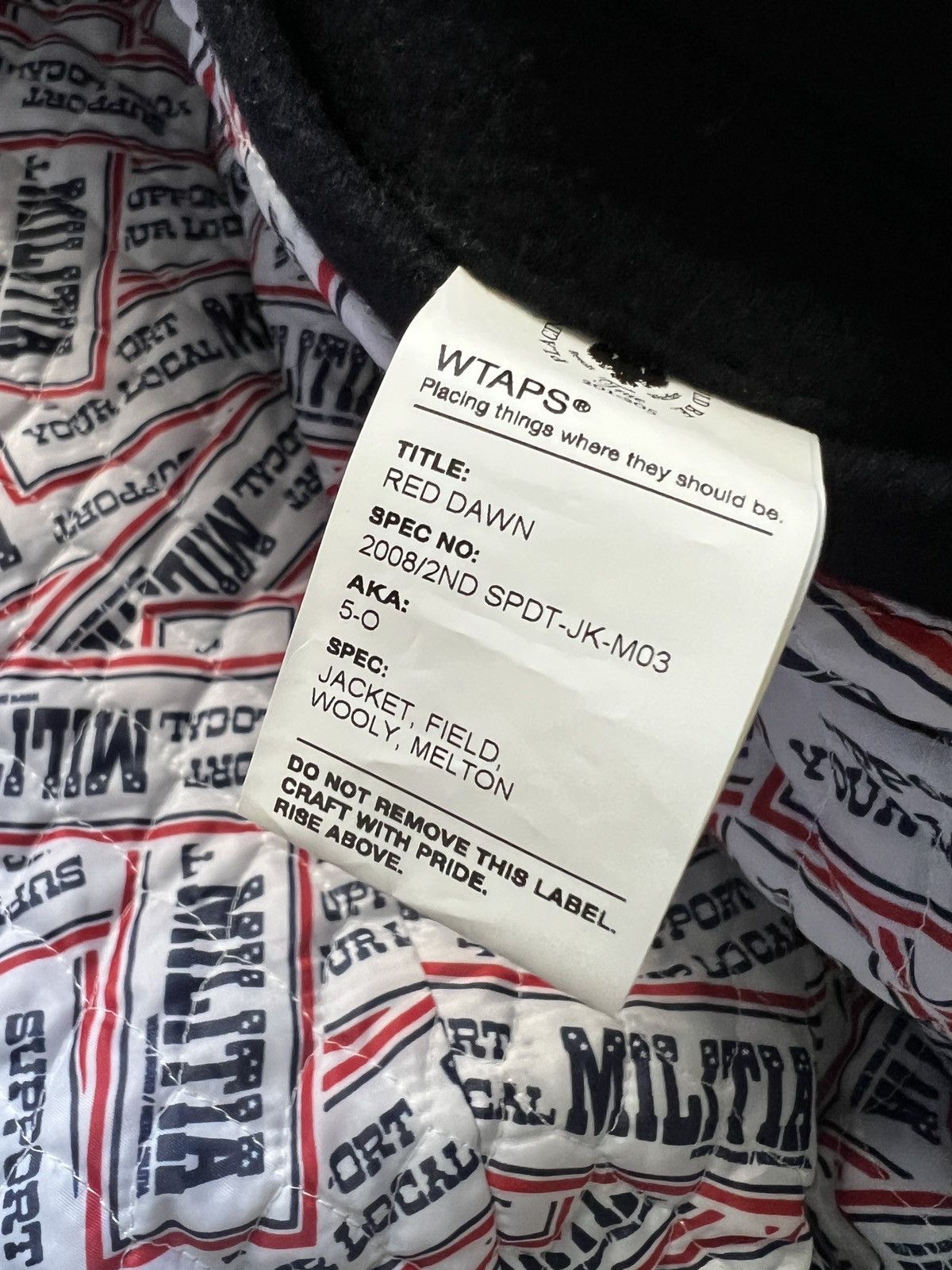 Wtaps Wtaps Archive 2008AW Melton Wool Biker Jacket Size US S / EU 44-46 / 1 - 16 Thumbnail