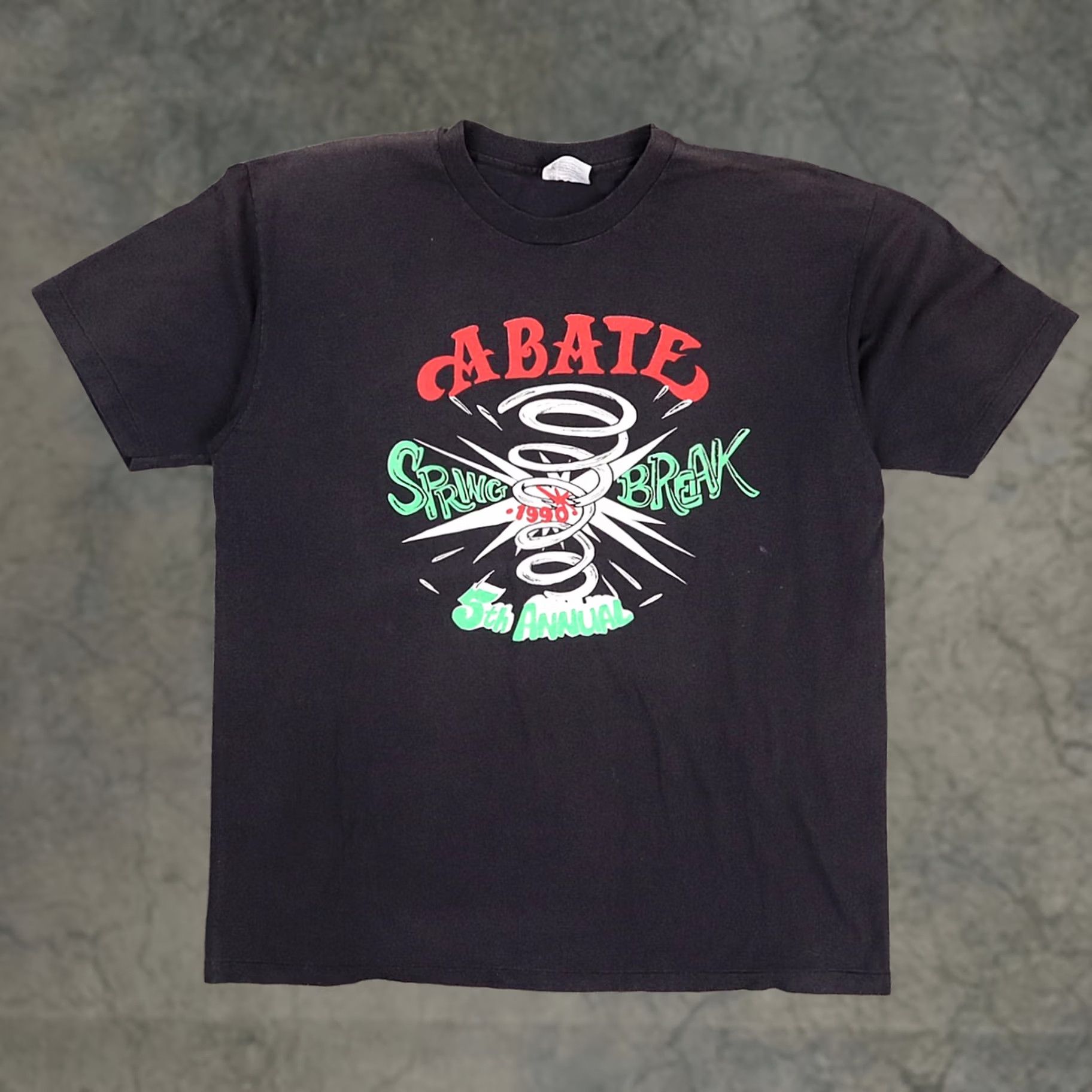 Vintage VINTAGE 90s Abate Spring Break XL Black Short Sleeve T-Shirt Mens Size US XL / EU 56 / 4 - 1 Thumbnail