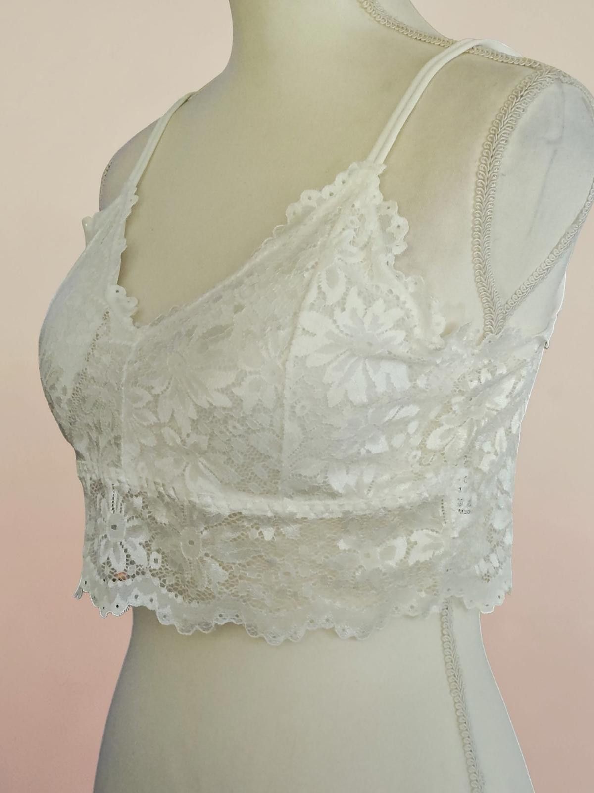 Genetic Manipulation Shinichiro Kuriya White Laced Halter Crop Top Size Large Size L / US 10 / IT 46 - 4 Thumbnail