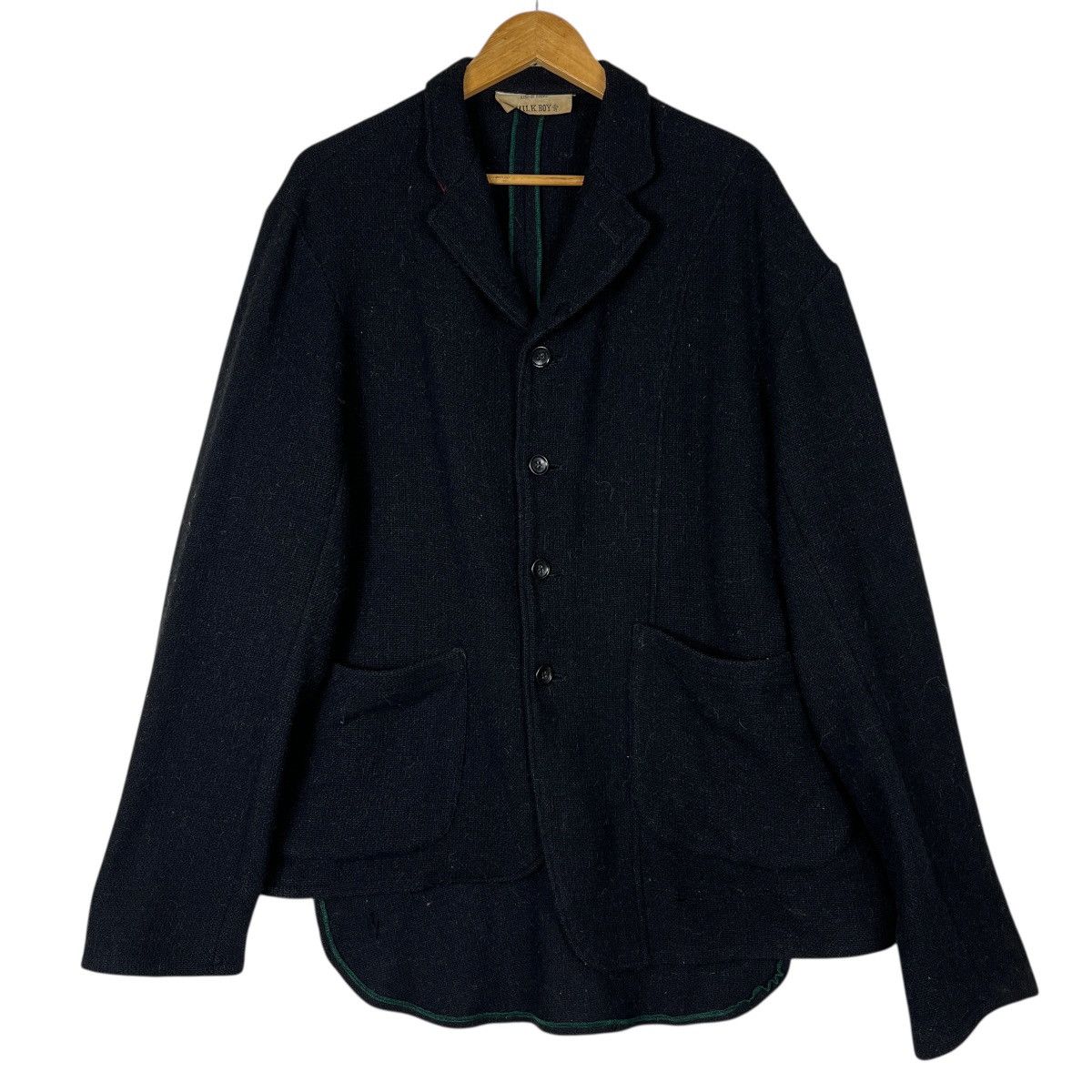 Japanese Brand Vintage MilkBoy Milk Boy Wool Layered Jacket made In Japan Size US L / EU 52-54 / 3 - 1 Thumbnail