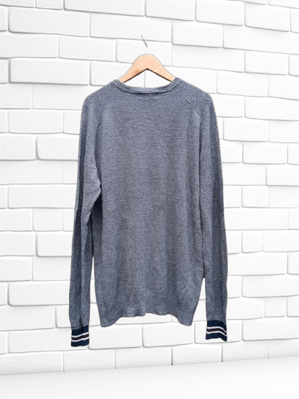 Fred Perry Fred Perry Casual Knit Crewneck Sweater Gray Size US L / EU 52-54 / 3 - 4 Thumbnail