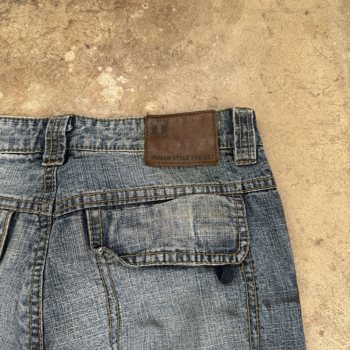 Japanese Brand × Vintage Vintage Y2K Time Zone Cargo Denim Pants Size US 30 / EU 46 - 6 Thumbnail