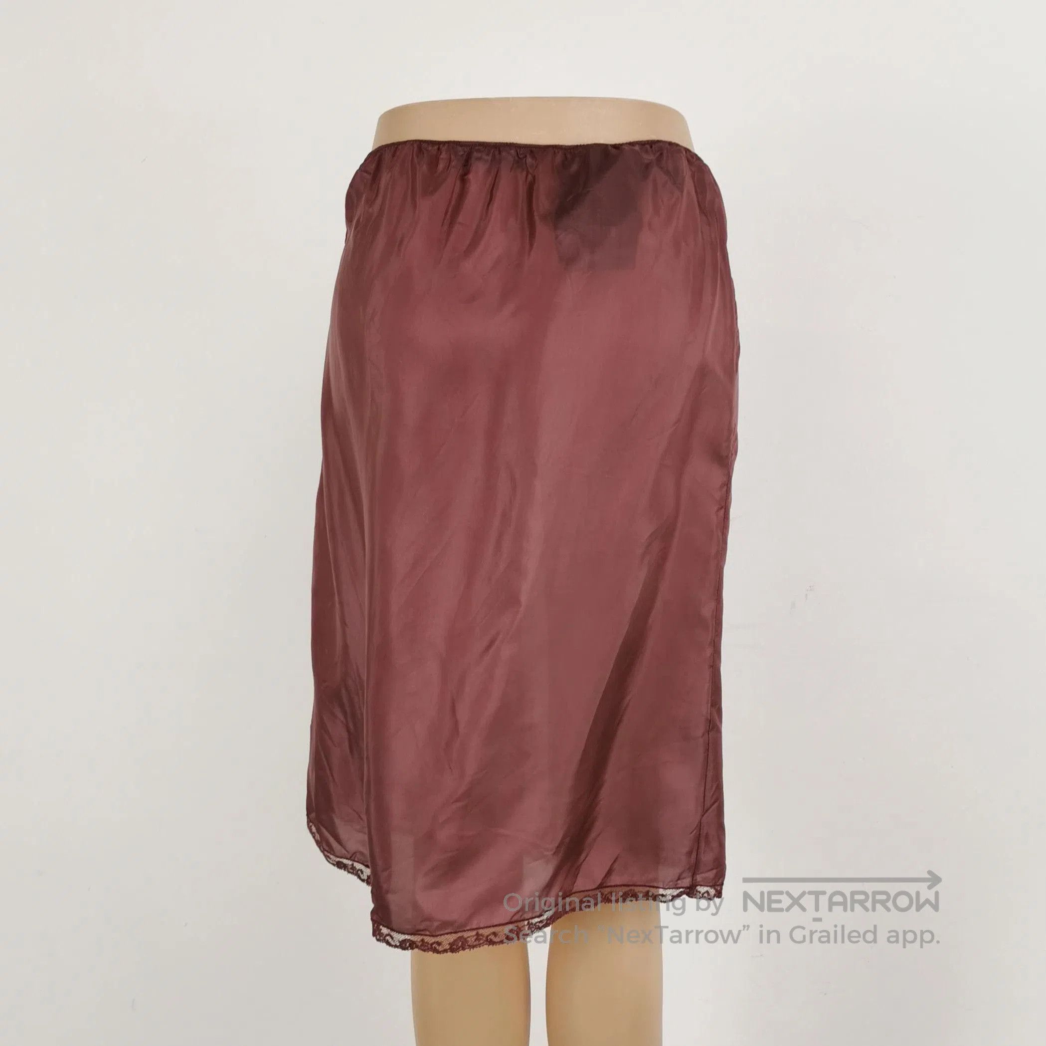 Prada Prada Burgundy Pleated Silk Blend Midi Skirt . Size 37" - 2 Thumbnail