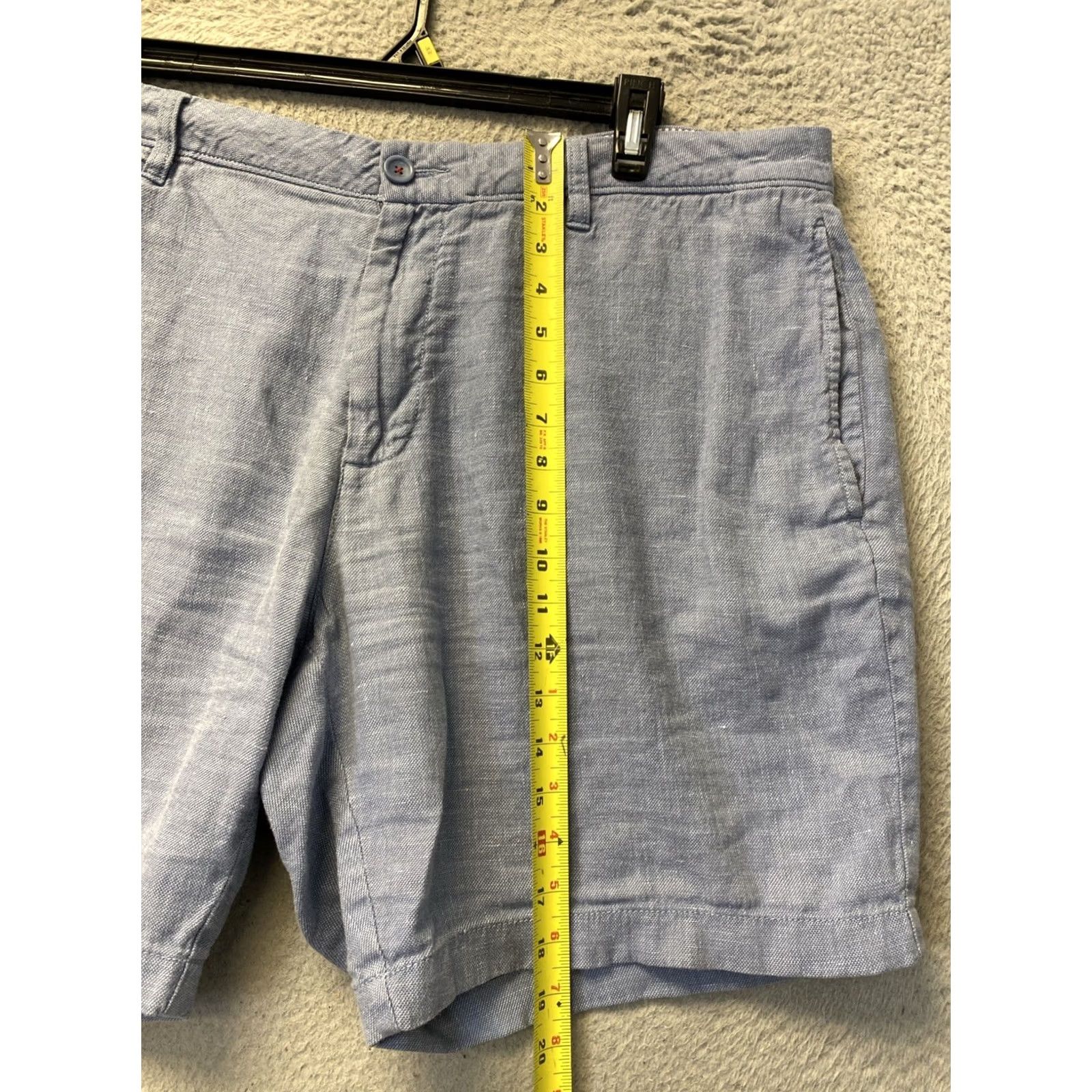 UNTUCKit UNTUCKit Shorts Mens 40 Blue Linen Cotton Chino 9 Inch Casual Summer Mens Size US 40 / EU 56 - 4 Thumbnail