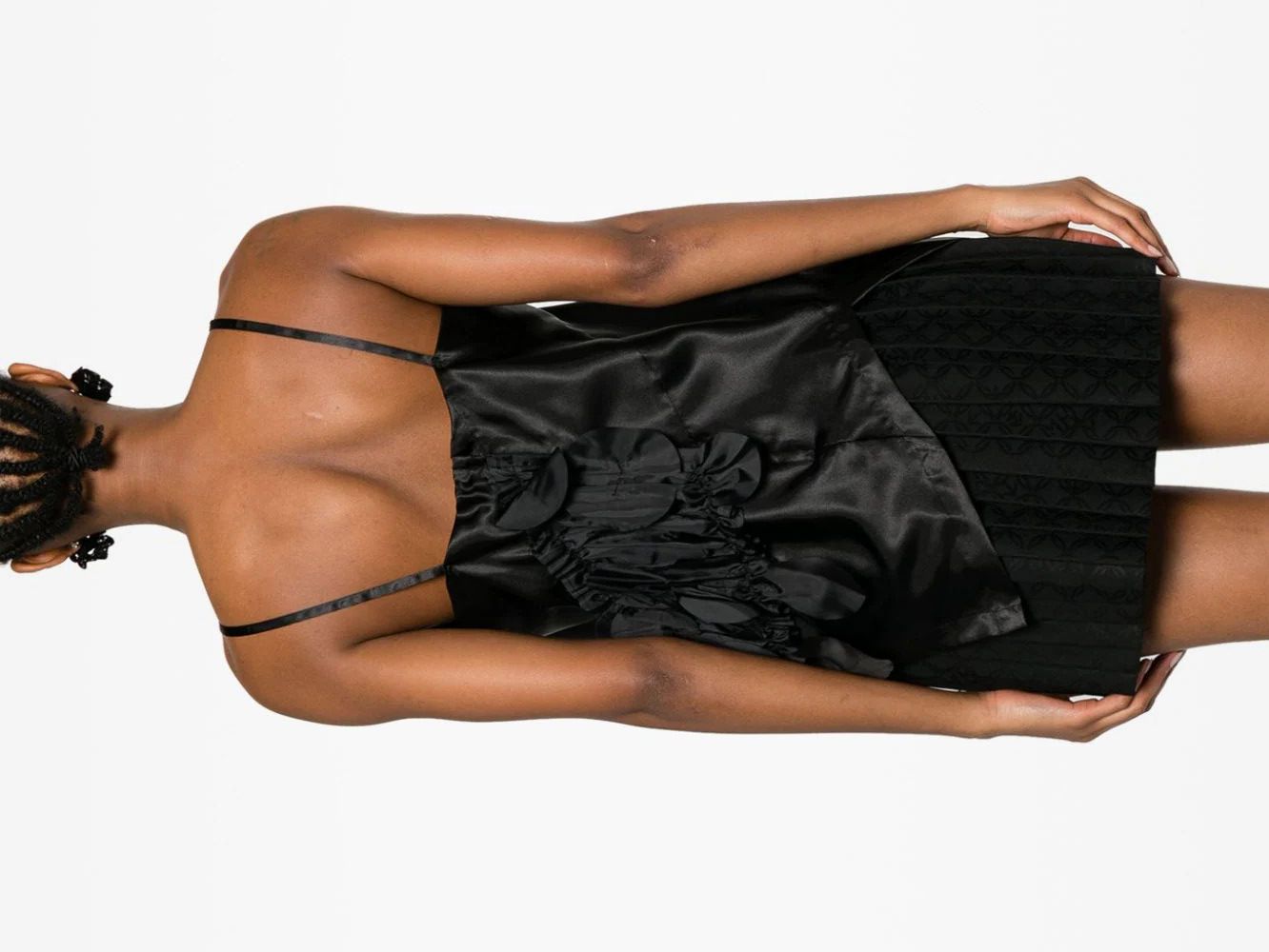 CDG by Comme des Garcons o1mle0824 Satin Asymmetric Top in Black Size M / US 6-8 / IT 42-44 - 4 Thumbnail