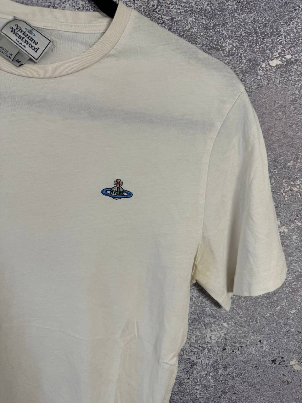 Vivienne Westwood Vivienne Westwood Orbital Embroidered White T-Shirt Medium Size US M / EU 48-50 / 2 - 10 Thumbnail