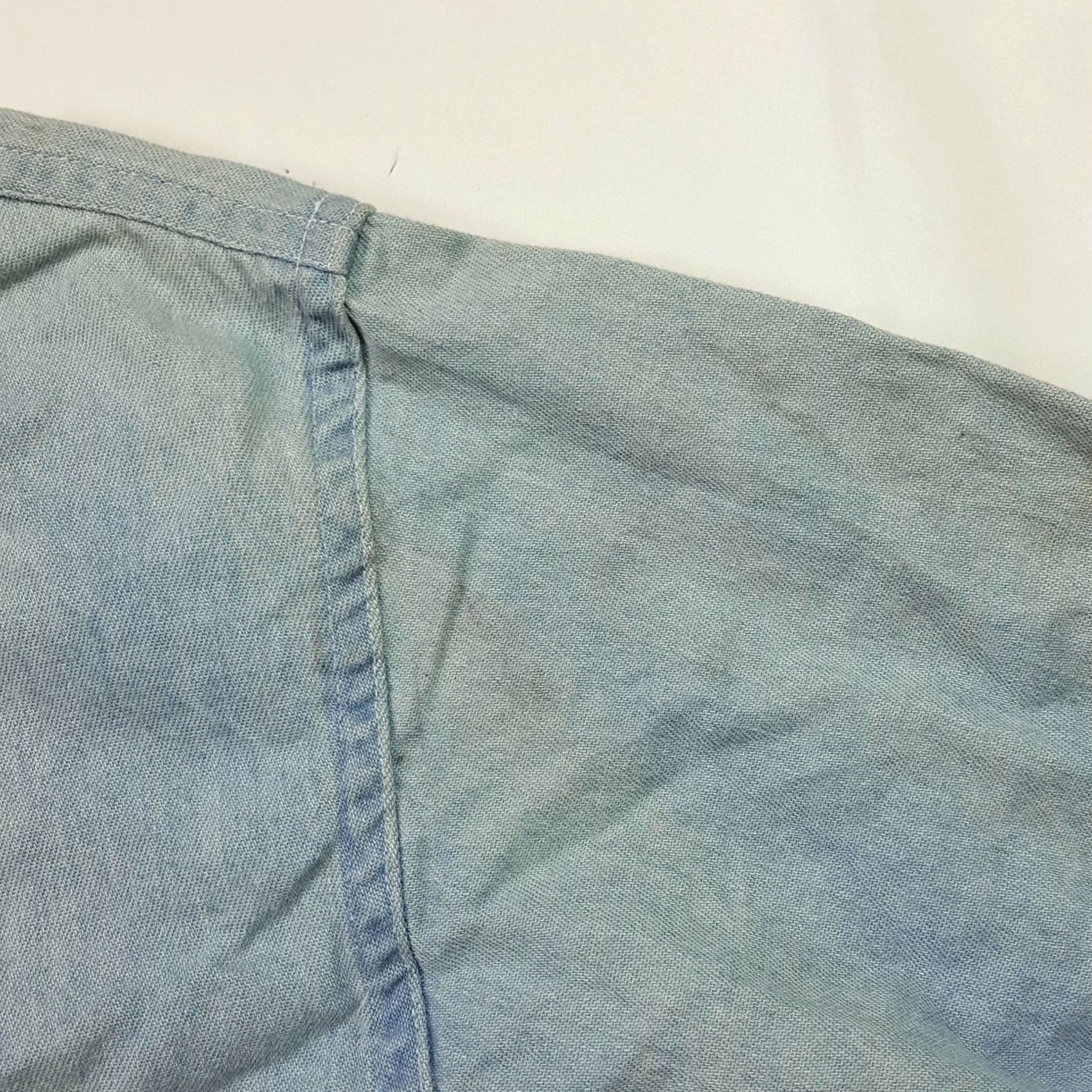 Denime VINTAGE Western Denim Shirt Women Long Sleeve Button-Up Southwestern Rivet 80s 90s Casual Blue Mens Girls Size L / US 10 / IT 46 - 6 Thumbnail