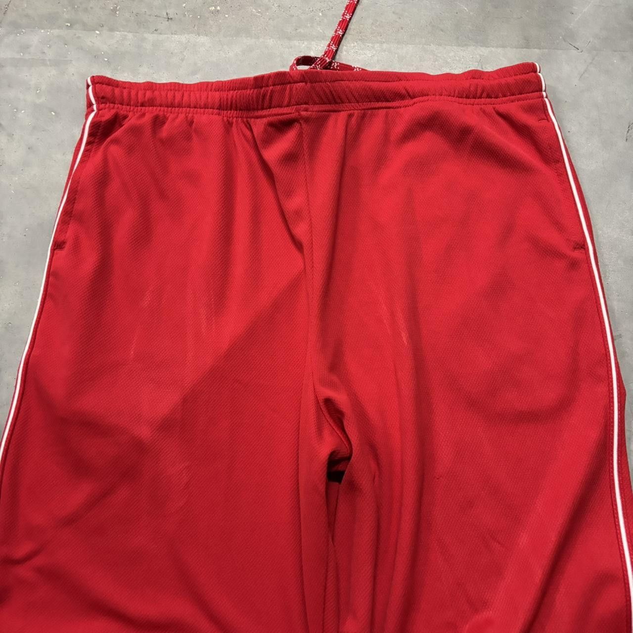 Japanese Brand × Vintage Crazy Vintage Y2K/2000s Red Striped Streetwear Track Pants! Size US 34 / EU 50 - 3 Thumbnail