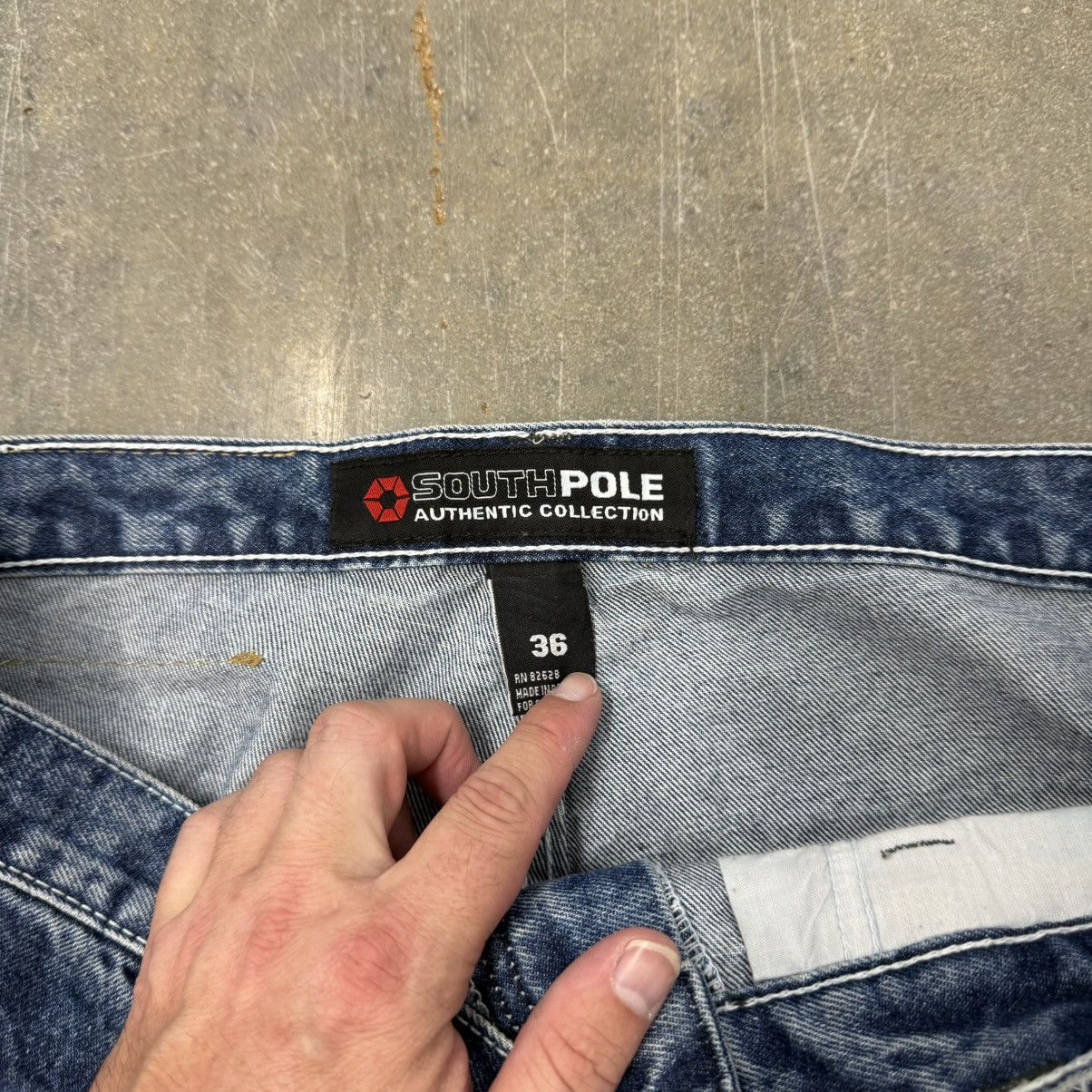 Southpole Vintage 90s Y2K Southpole Jeans Baggy Skater Wide Loose Size US 38 / EU 54 - 5 Thumbnail