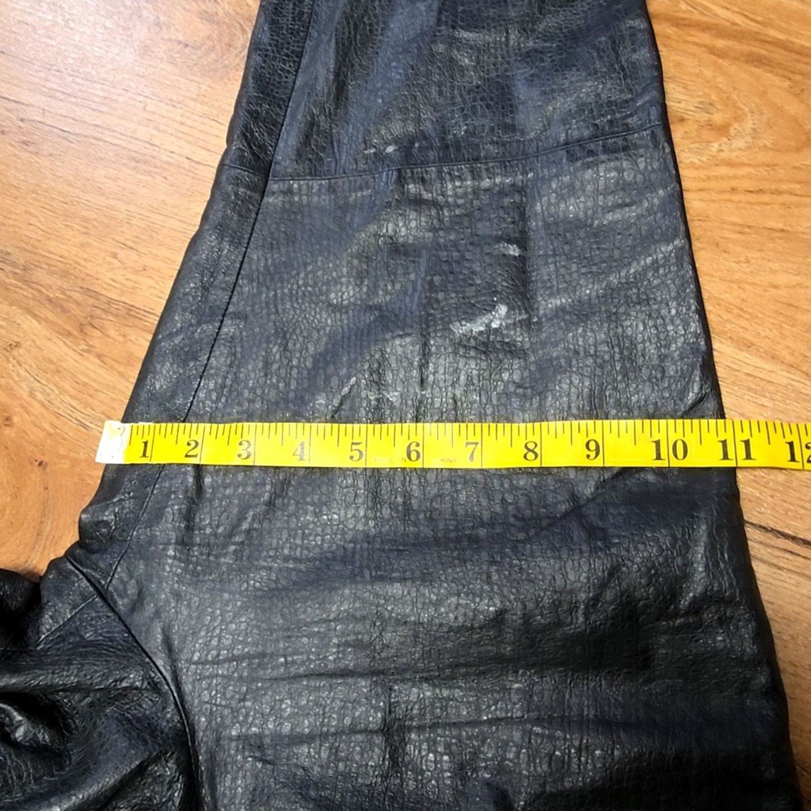Vintage Vintage Omanti New York Genuine Leather Pants Black 12 90s Size 34" / US 12 / IT 48 - 17 Thumbnail