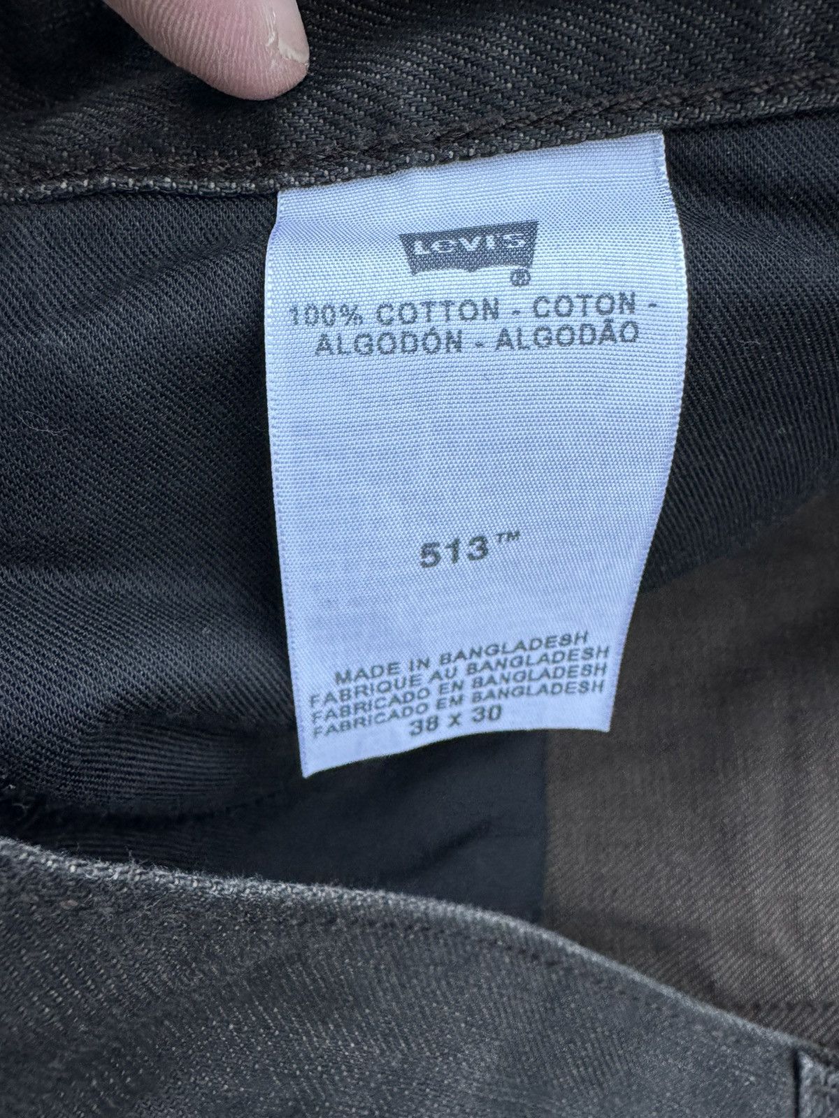 Jean × Levi's × Vintage Vintage Levi’s 513 Black Tab Y2K Size US 38 / EU 54 - 3 Thumbnail