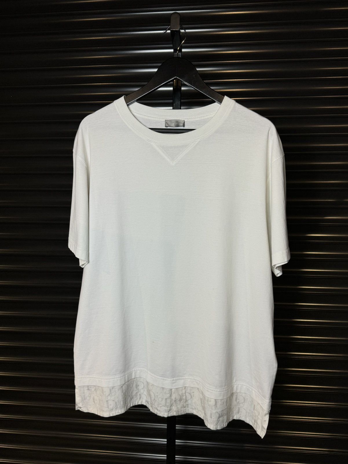 Dior Dior White Monogram Oblique Jacquard Layered Silk Tee - XXL Size US XXL / EU 58 / 5 - 1 Thumbnail