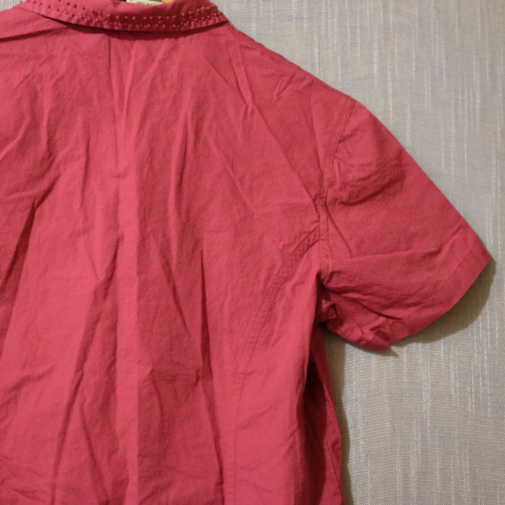 Vintage Cabela's Button-Up Shirt Collared 100% Cotton Dark Red Womens M Shirt Casual Size M / US 6-8 / IT 42-44 - 7 Thumbnail