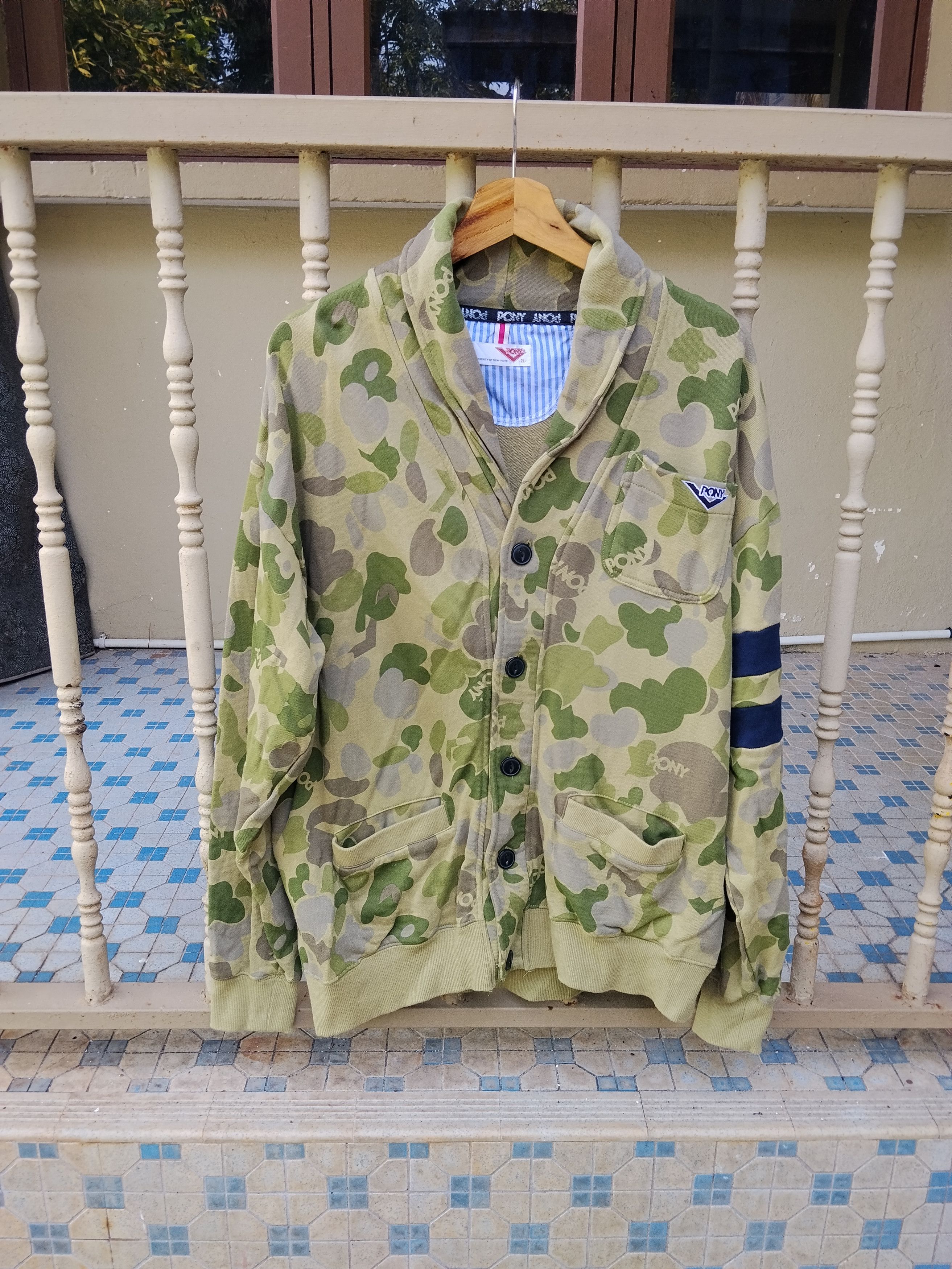PONY Vintage Pony Camouflage Cardigan Size US XL / EU 56 / 4 - 1 Thumbnail