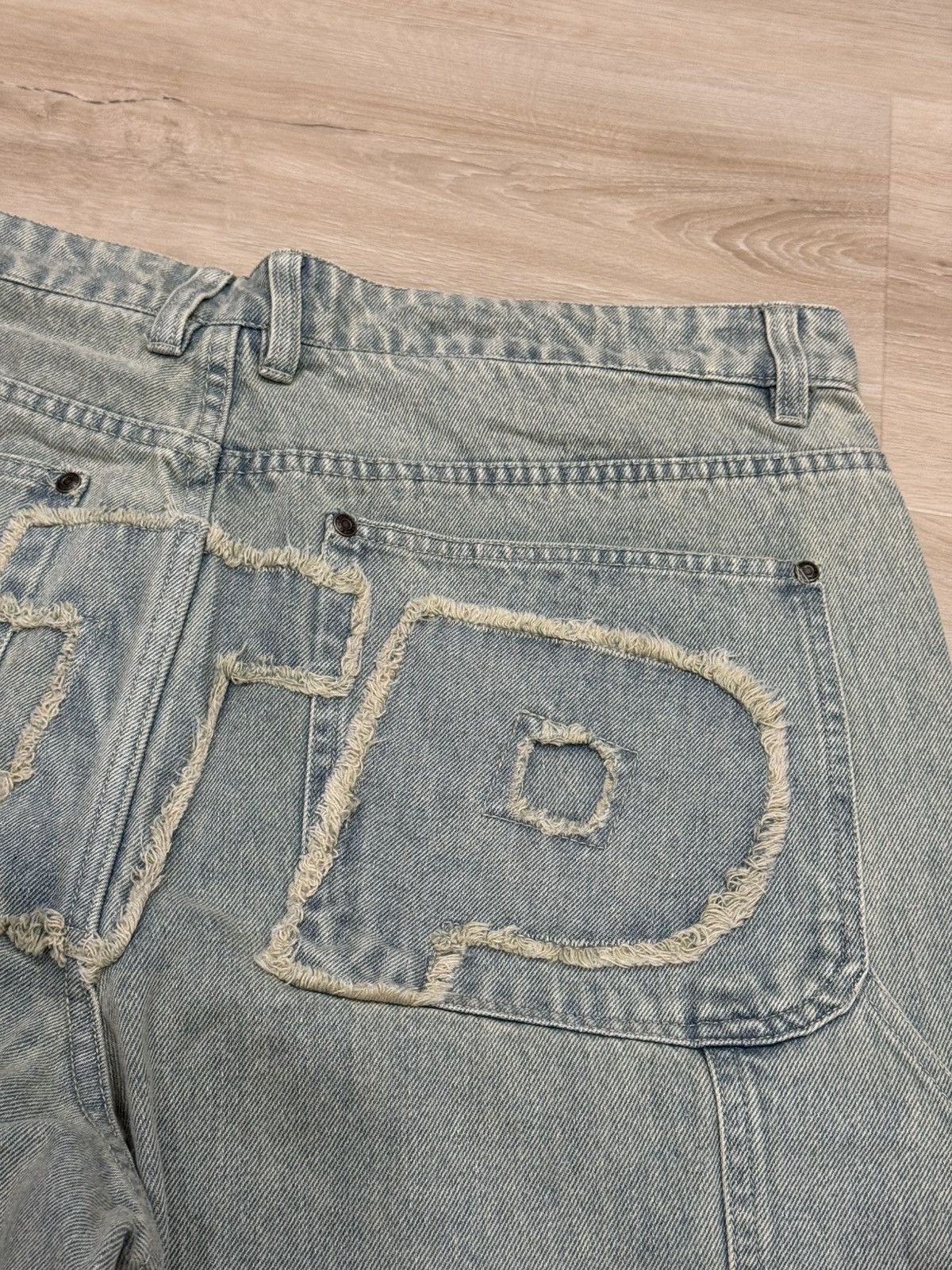 Fuck The Population FTP Frayed Denim Logo Carpenter Jeans Size US 36 / EU 52 - 3 Thumbnail