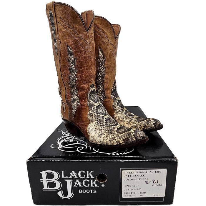 Blackjack Black Jack Men's 8 EE Eastern Diamondback Rattlesnake Triad
