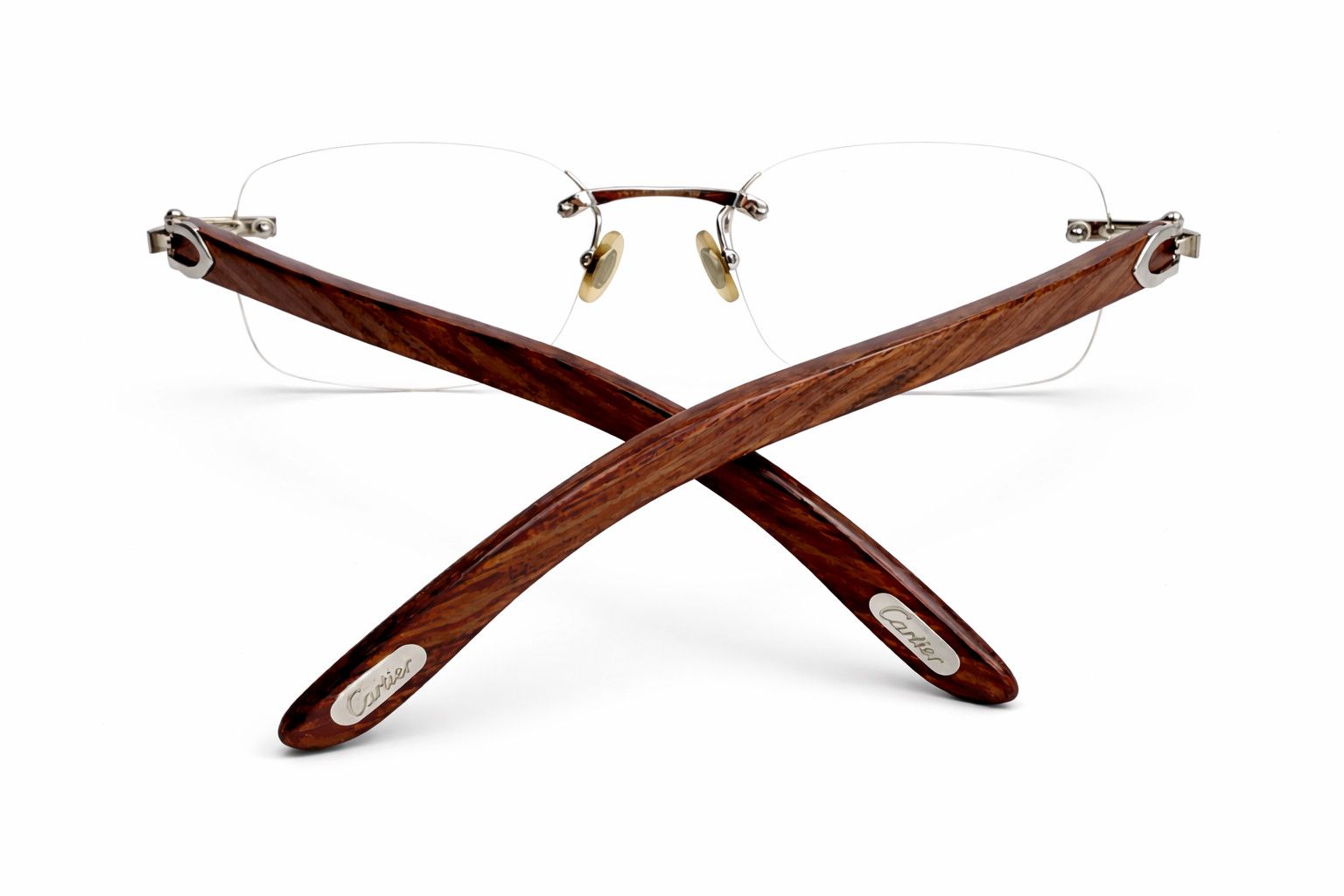 Cartier Luxury Vintage Cartier Bubinga Wood Eyewear – Authentic Size ONE SIZE - 14 Thumbnail