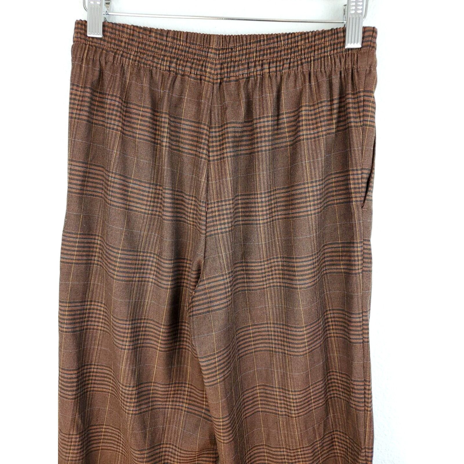 Madewell Madewell Pants Womens XXS Flannel Track Trousers Brown Glen Size 26" / US 2 / IT 38 - 12 Thumbnail