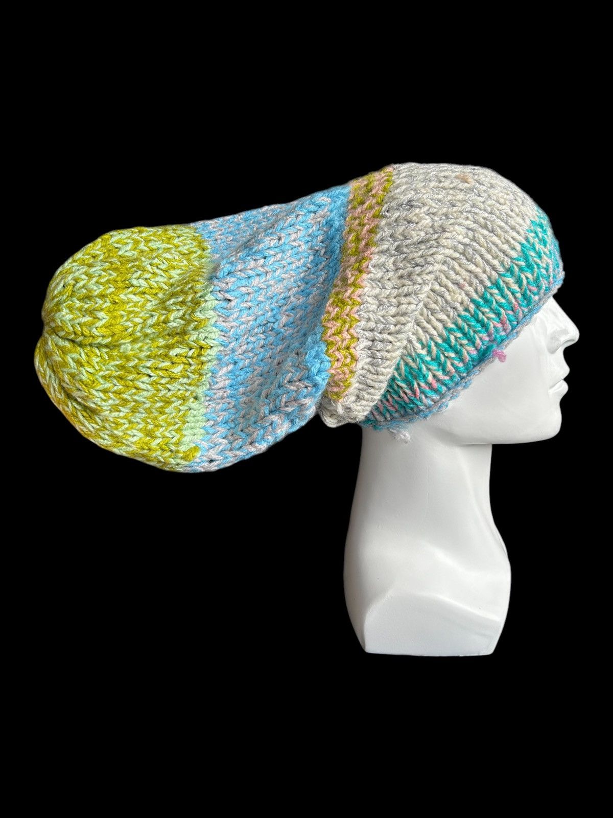 Hippies style Crochet Knitted Multicolor Long Beanie Hats