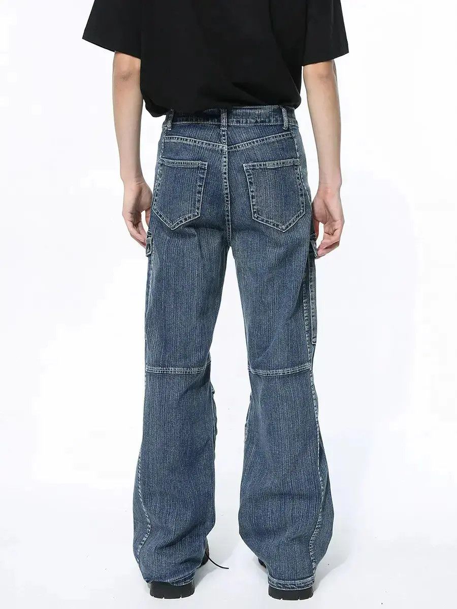 Japanese Brand Retro loose high street pocket jeans Size US 32 / EU 48 - 5 Thumbnail