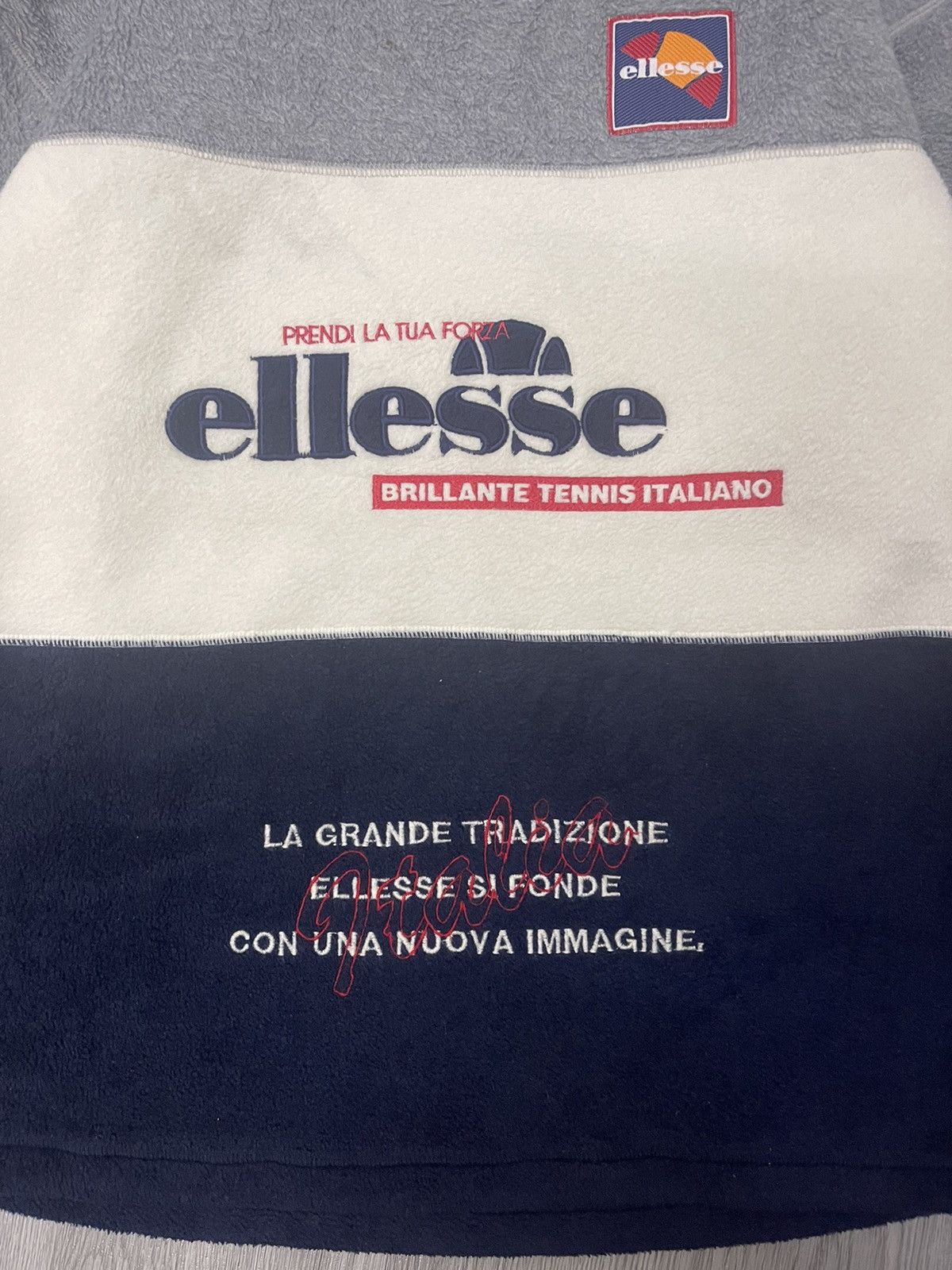 Vintage Vintage Ellese tricolour fleece pullover Size US M / EU 48-50 / 2 - 4 Thumbnail