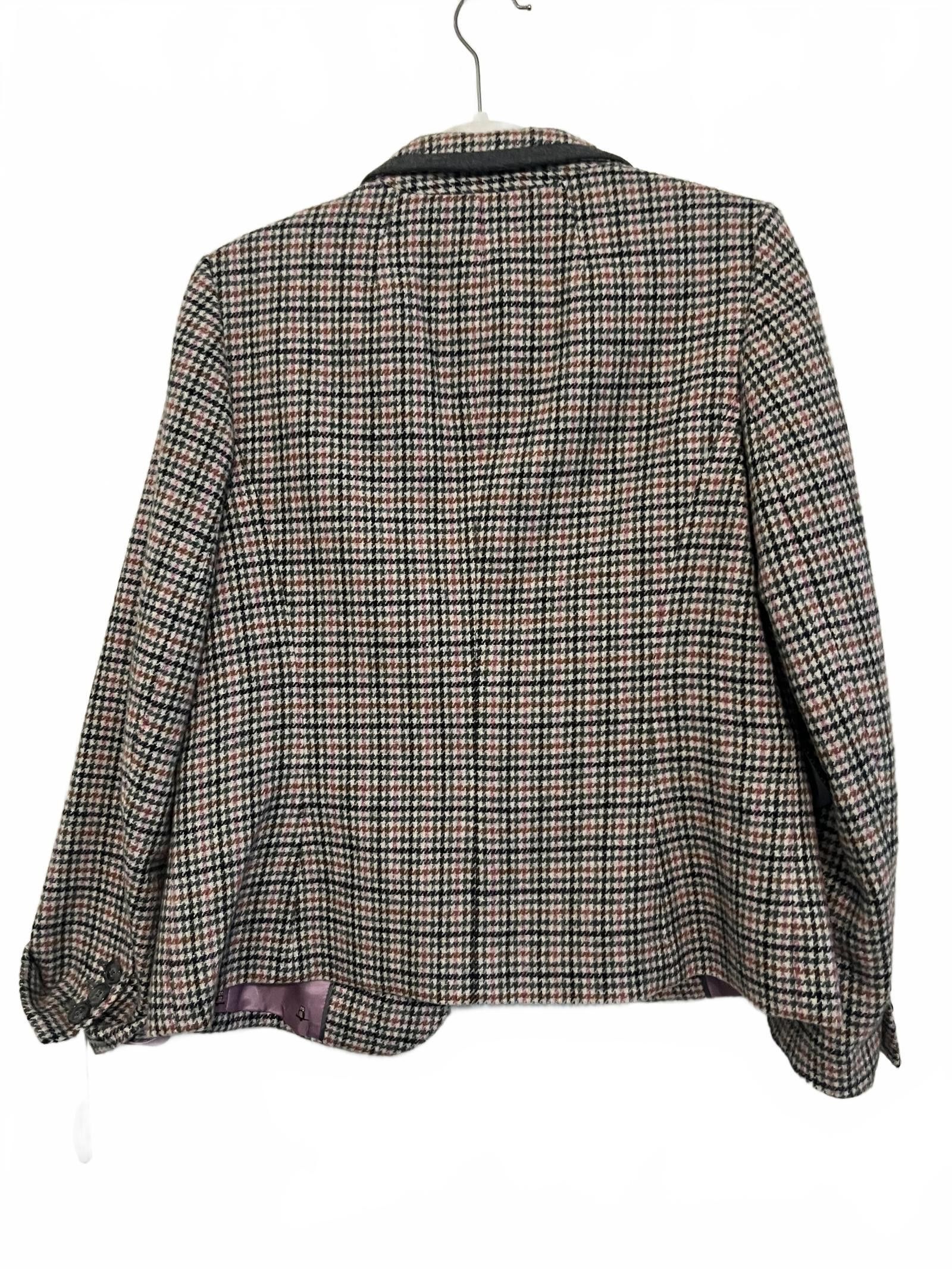 Designer EUC Talbots Stylish Houndstooth Blazer Size L / US 10 / IT 46 - 6 Thumbnail