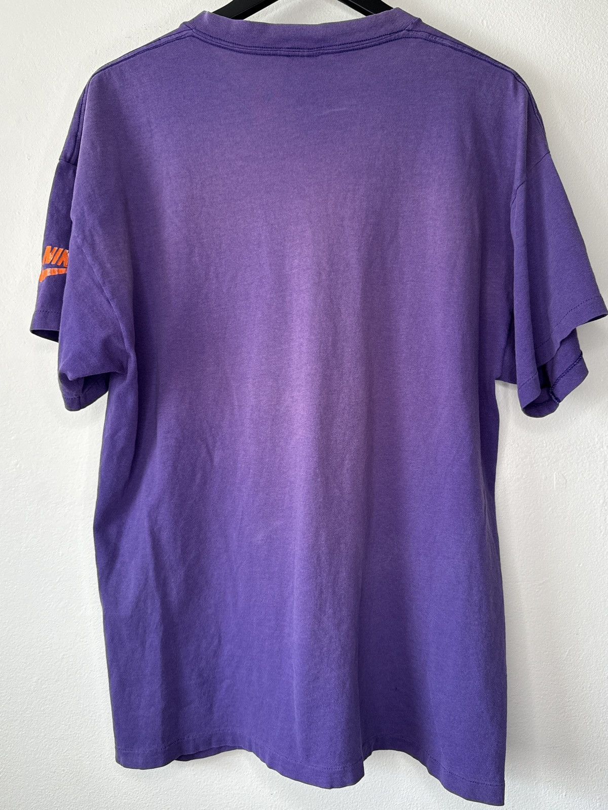 Nike × Vintage Vintage 90s Nike Flight T Shirt Size XL Purple Made In USA Size US XL / EU 56 / 4 - 12 Thumbnail