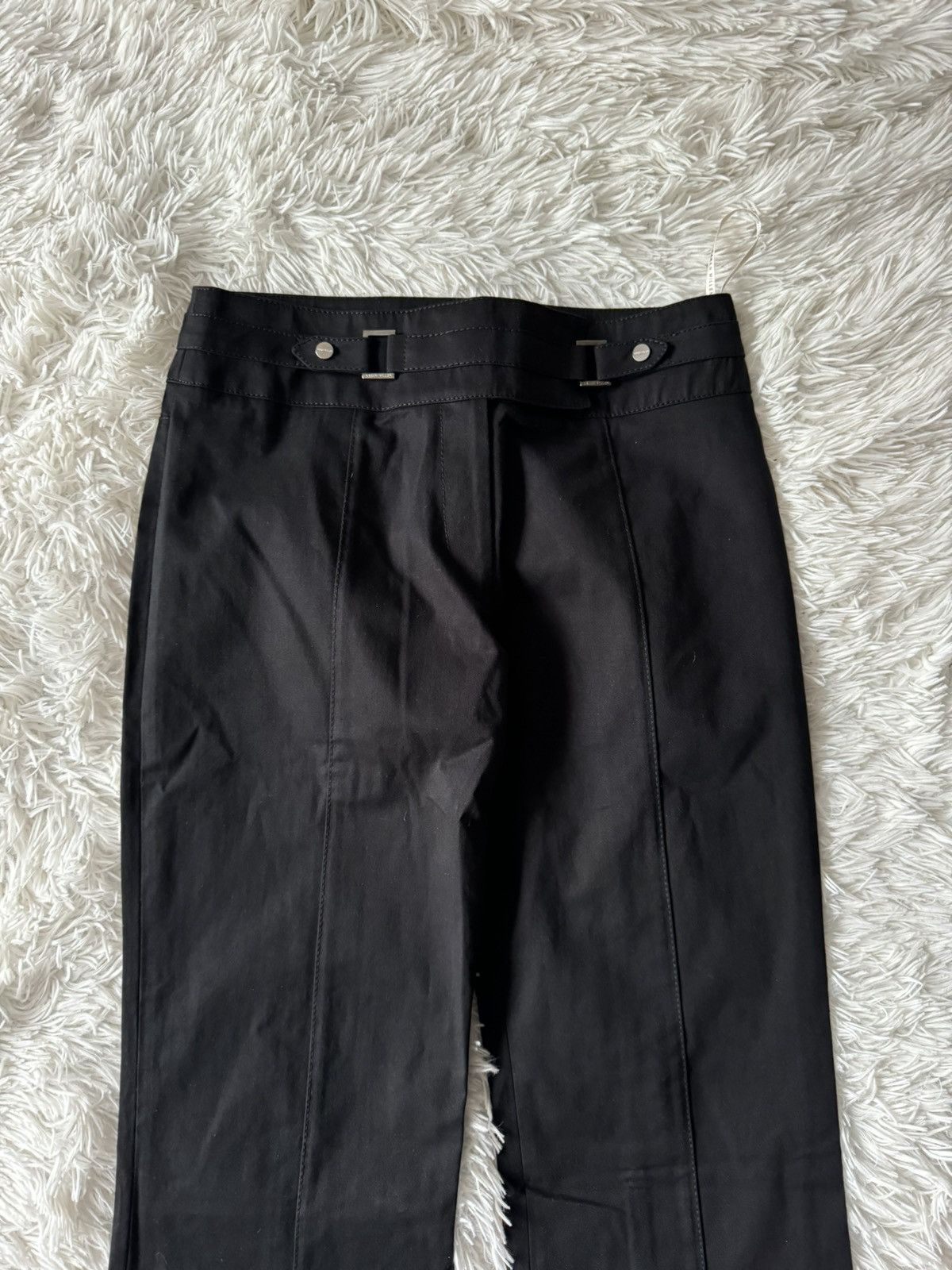 Japanese Brand × Karen Millen Crazy Karen Millen Wide Flare Bootcut Black Goth Pants Size 28" / US 6 / IT 42 - 6 Thumbnail