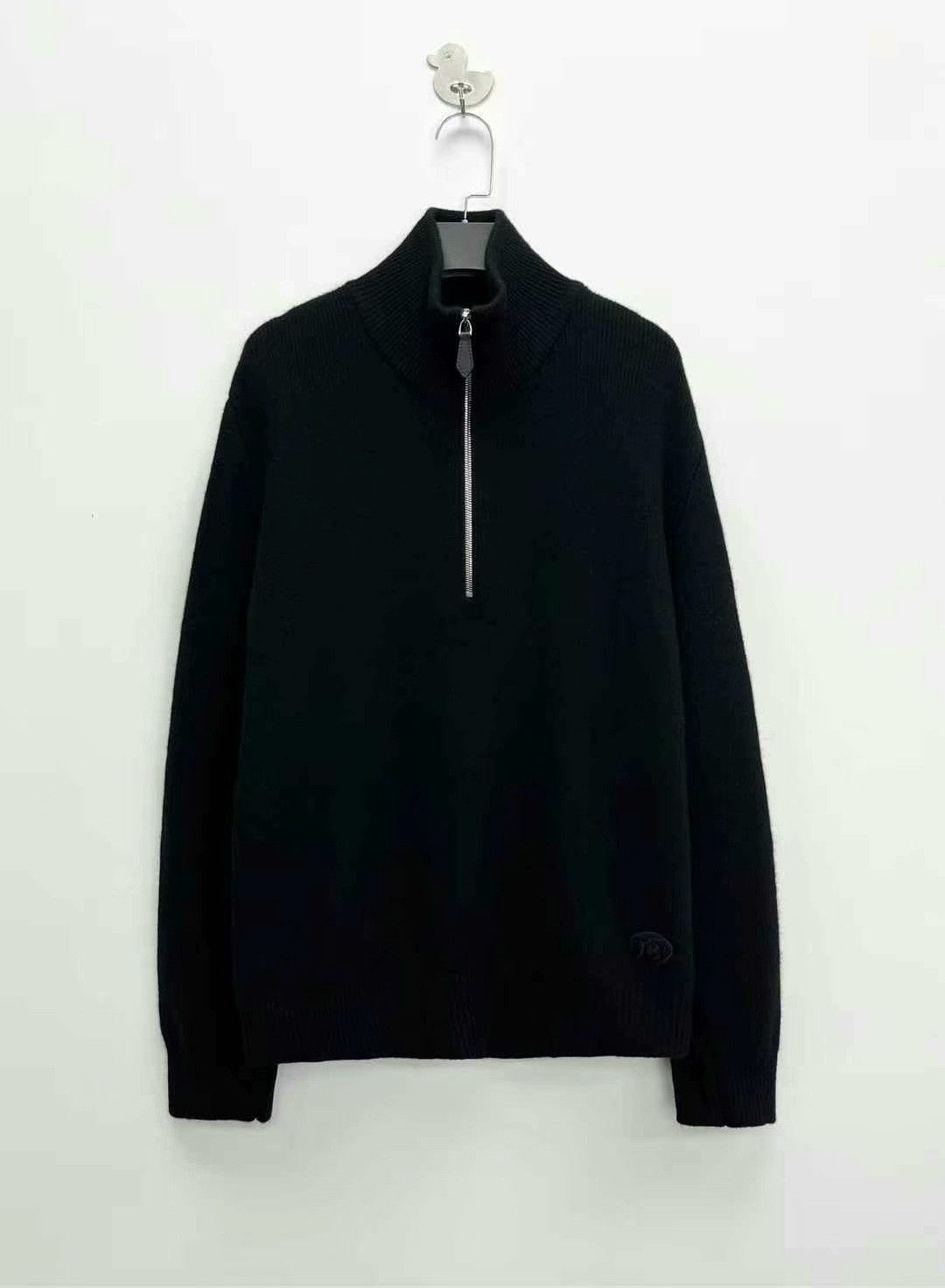 Burberry burberry black half-zip wool pullover sweater Size US S / EU 44-46 / 1 - 1 Thumbnail