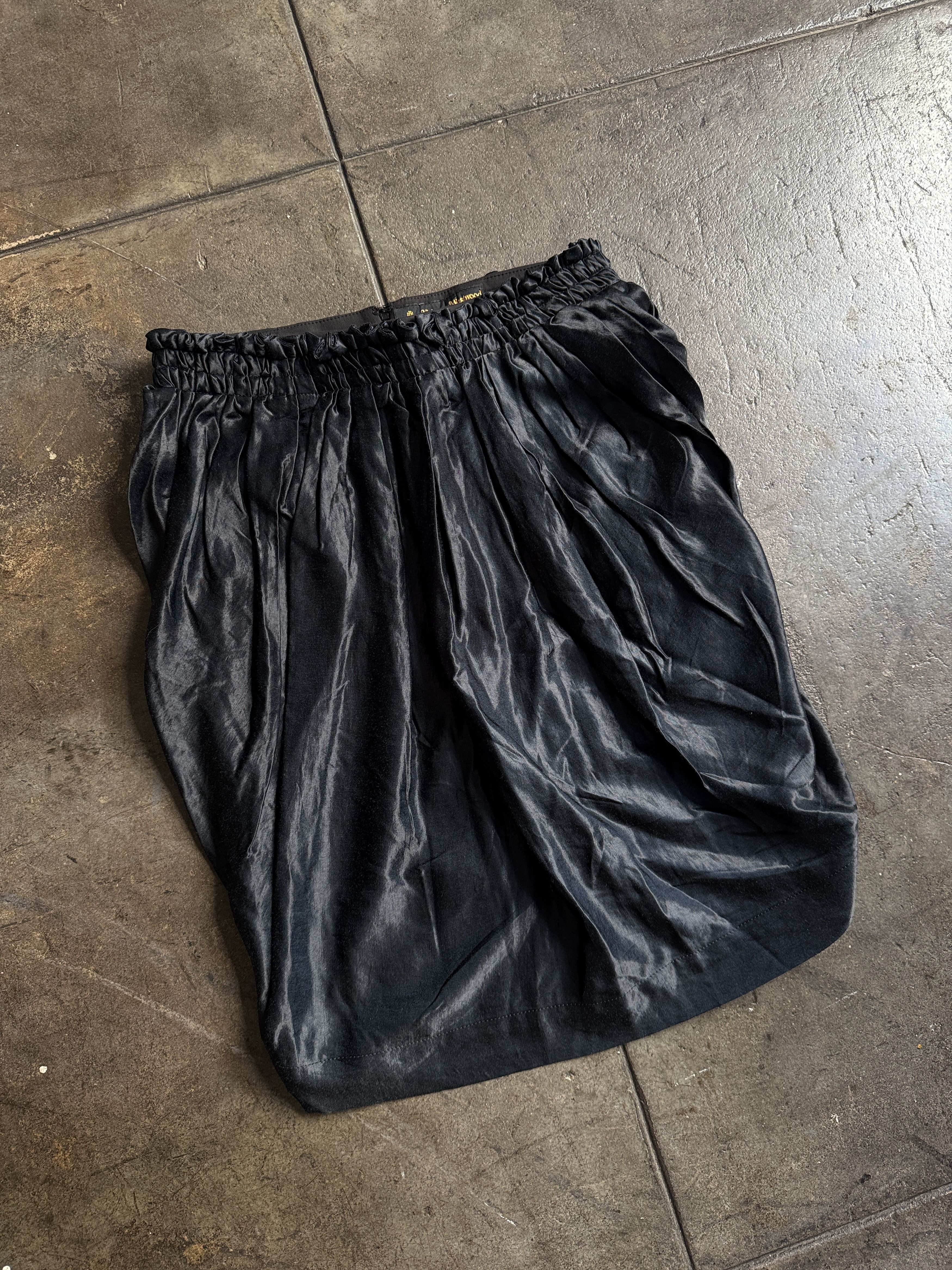 Vivienne Westwood 2016 Anglomania Blue Silk Like Cover on Black Skirt Size 27" / US 4 / IT 40 - 2 Thumbnail