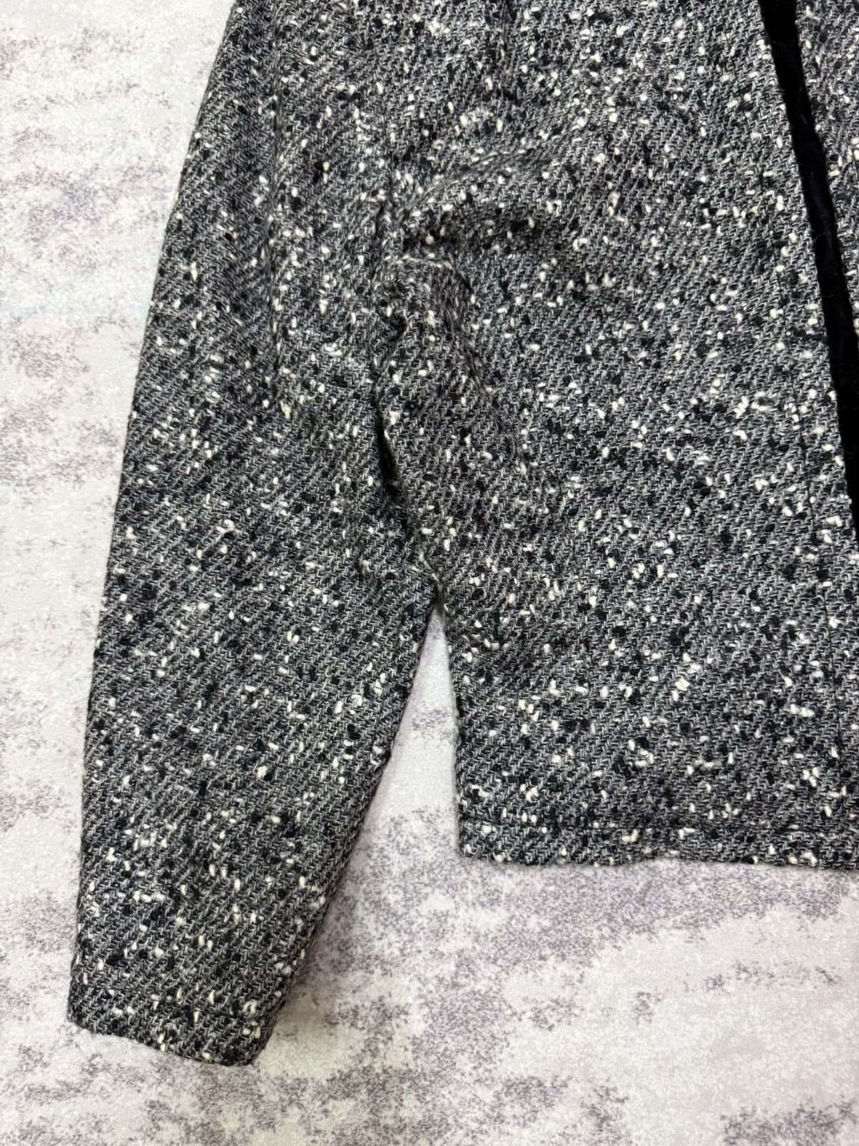 Gucci Vintage Gucci Sparkling Grey Tweed Cropped Jacket Button Up Size S / US 4 / IT 40 - 4 Thumbnail