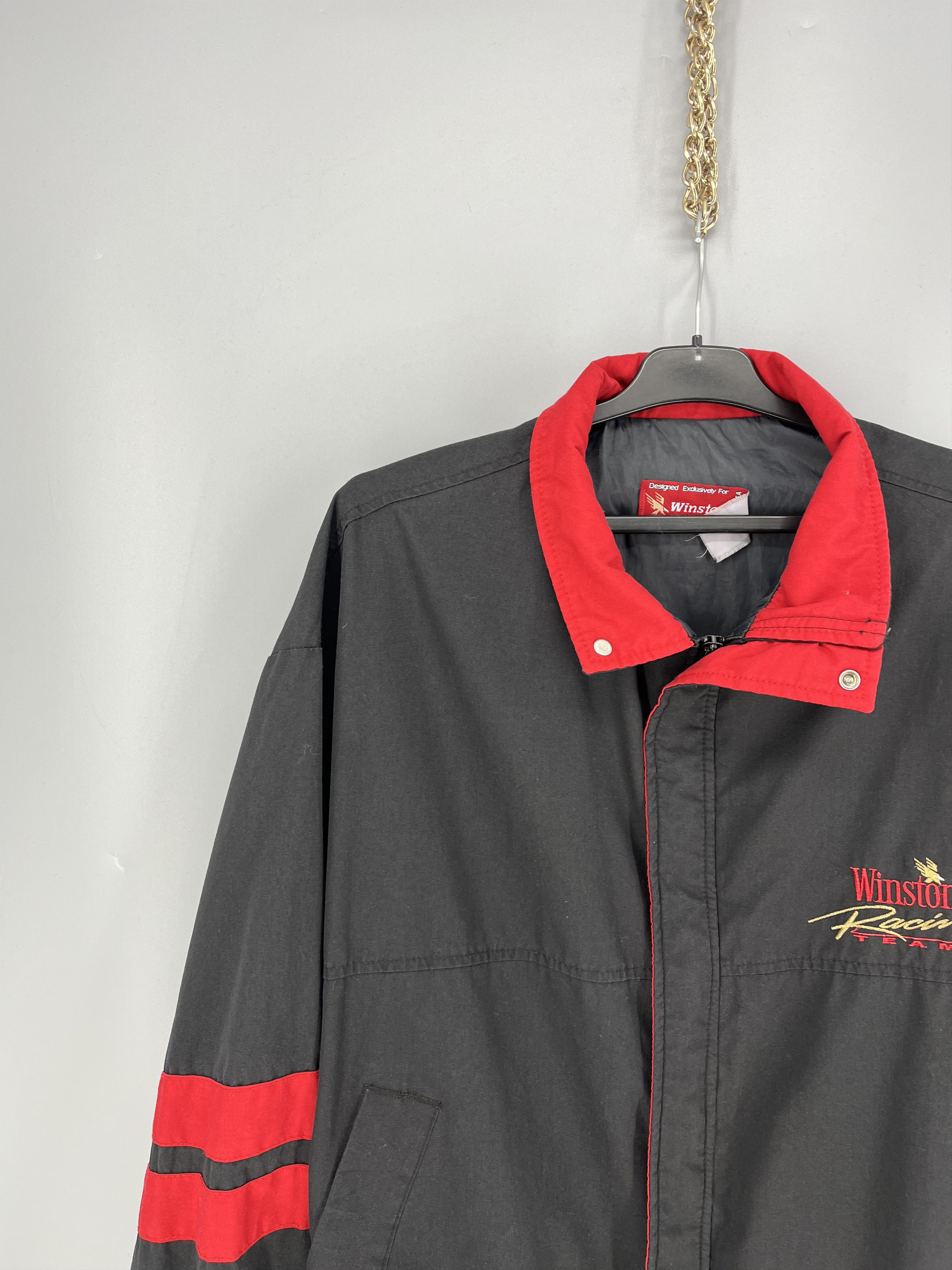 Vintage Winston by Swingster Mens Jacket Unknown Black Zip Up Racing Size US XL / EU 56 / 4 - 4 Thumbnail