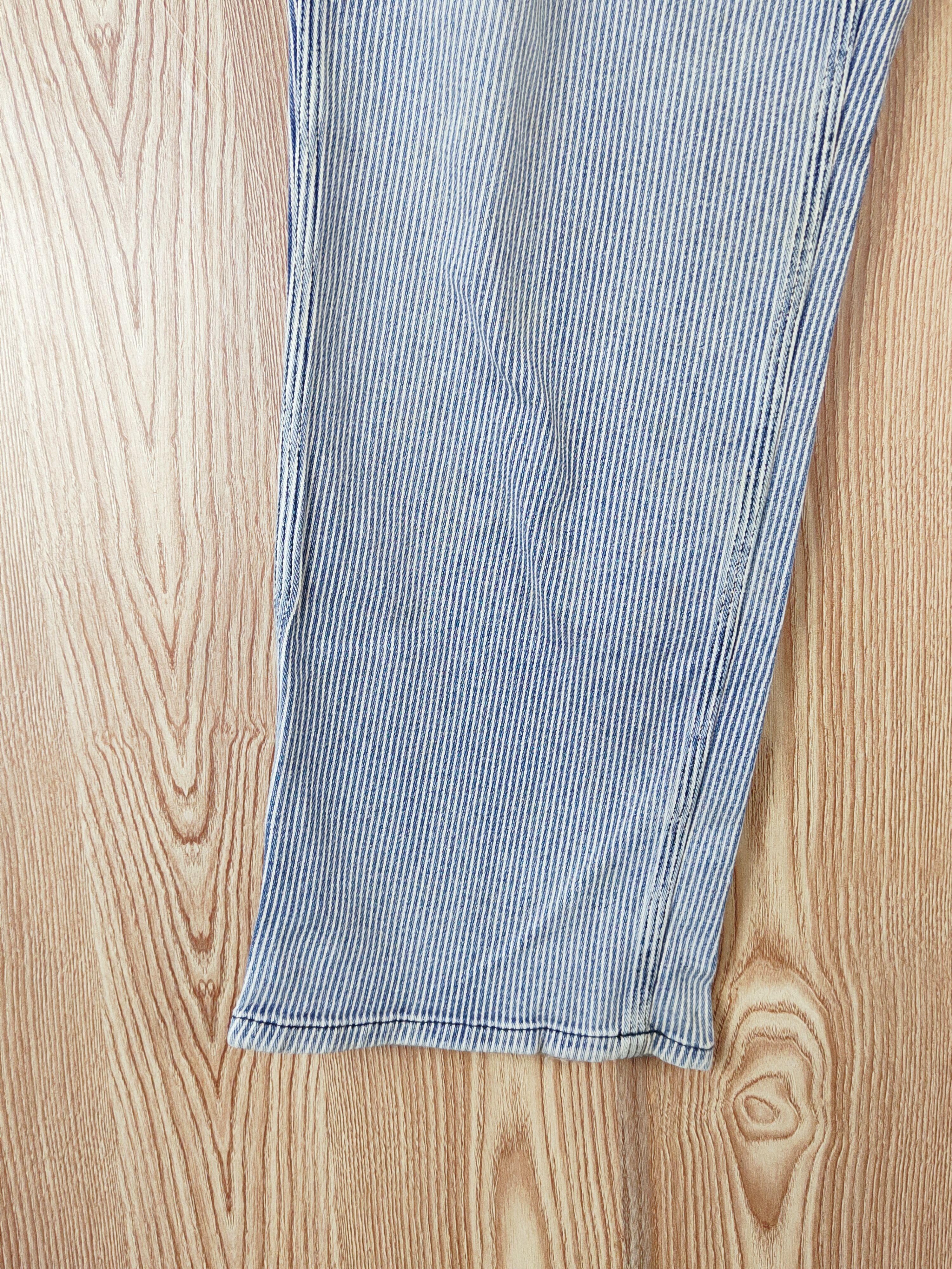 Japanese Brand B.C.Factory Blue Stripe Distressed Ripped Jeans #W599 Size US 34 / EU 50 - 4 Thumbnail