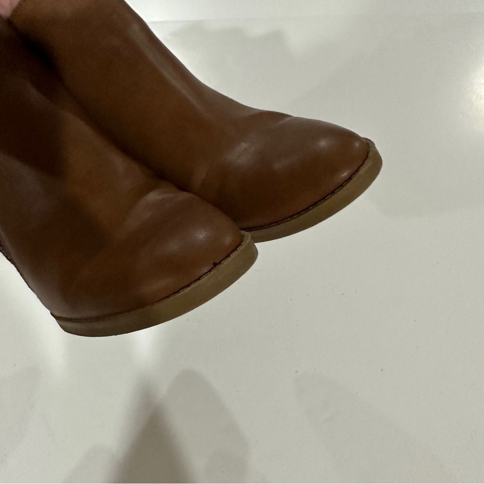 Dolce Vita DV Dolce Vita Brown Asymmetrical Zipper Heeled Booties Sz 10 Size US 10 / IT 40 - 5 Thumbnail