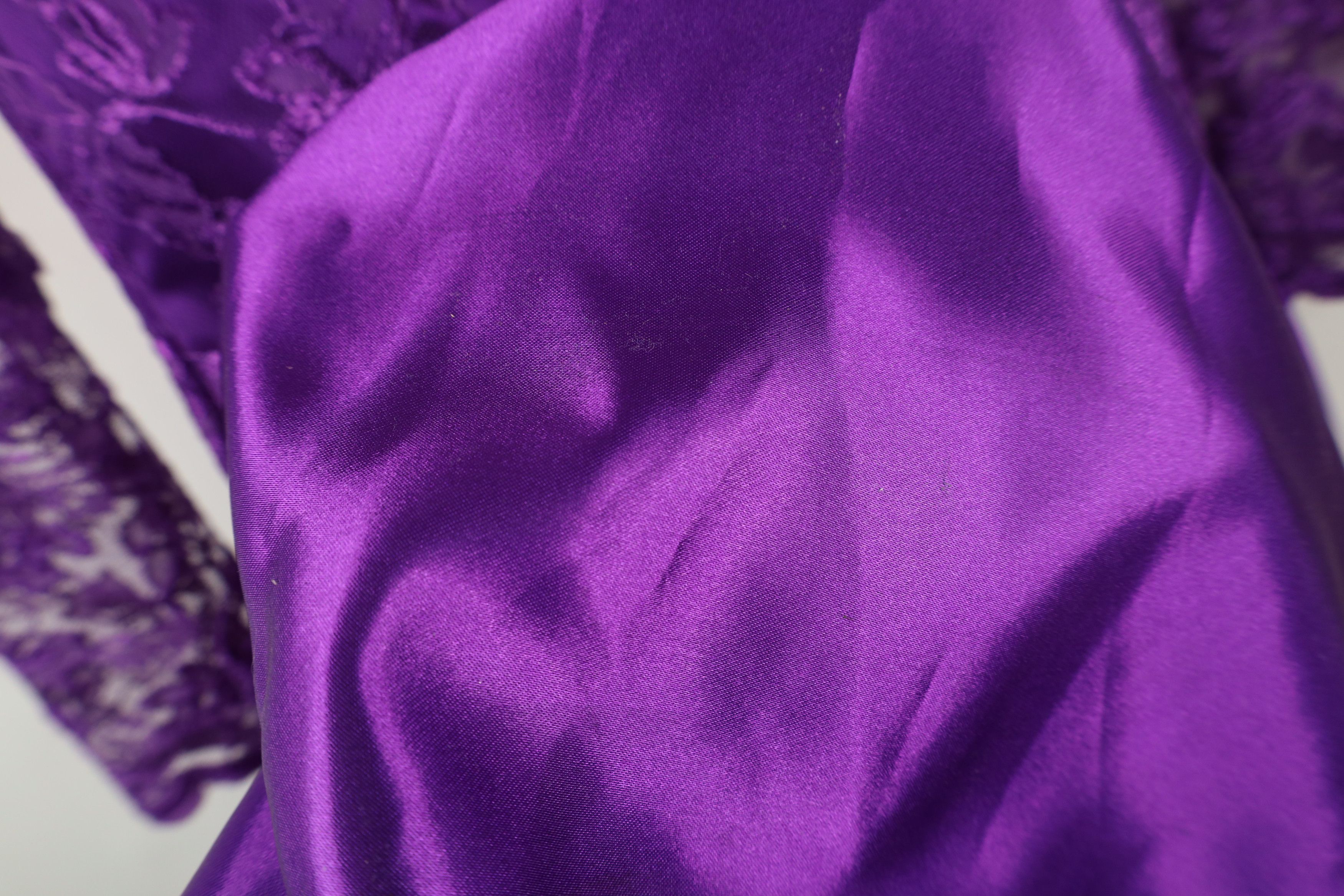 Vintage Vintage 80s 90s Jordan Fashions Puff Sleeve Bow Prom Dress Size S / US 4 / IT 40 - 7 Thumbnail